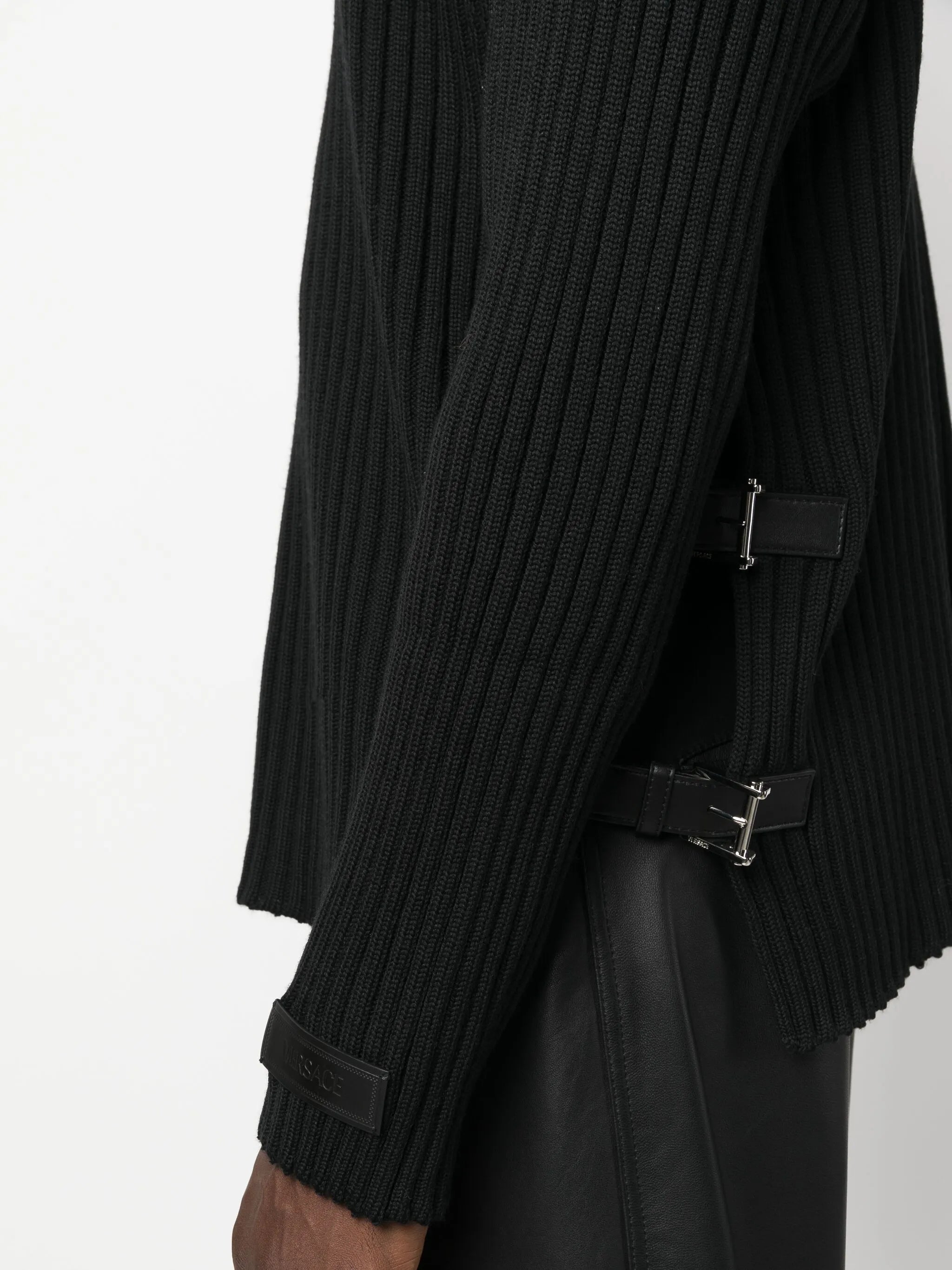 side-slit ribbed jumper