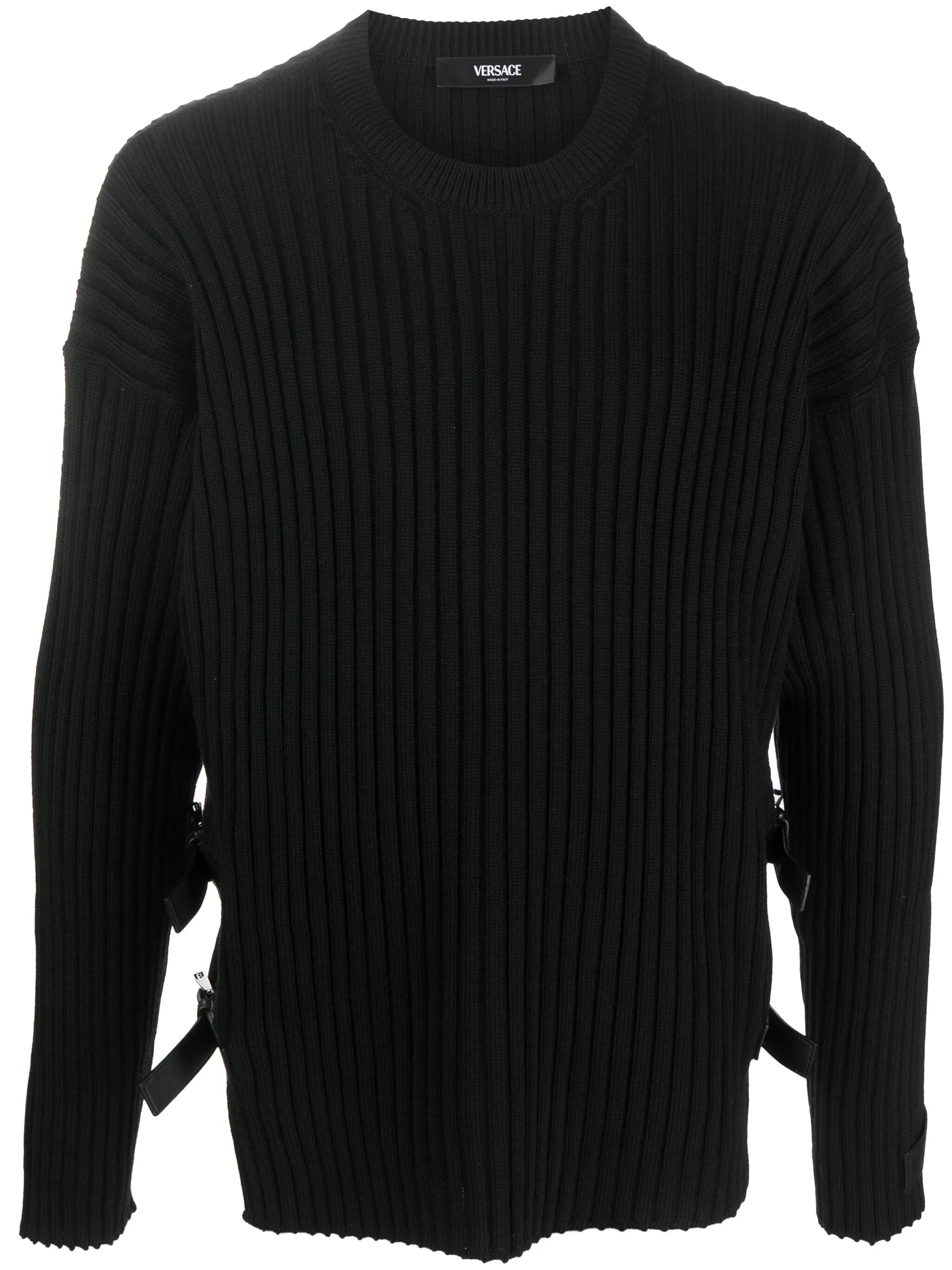 side-slit ribbed jumper