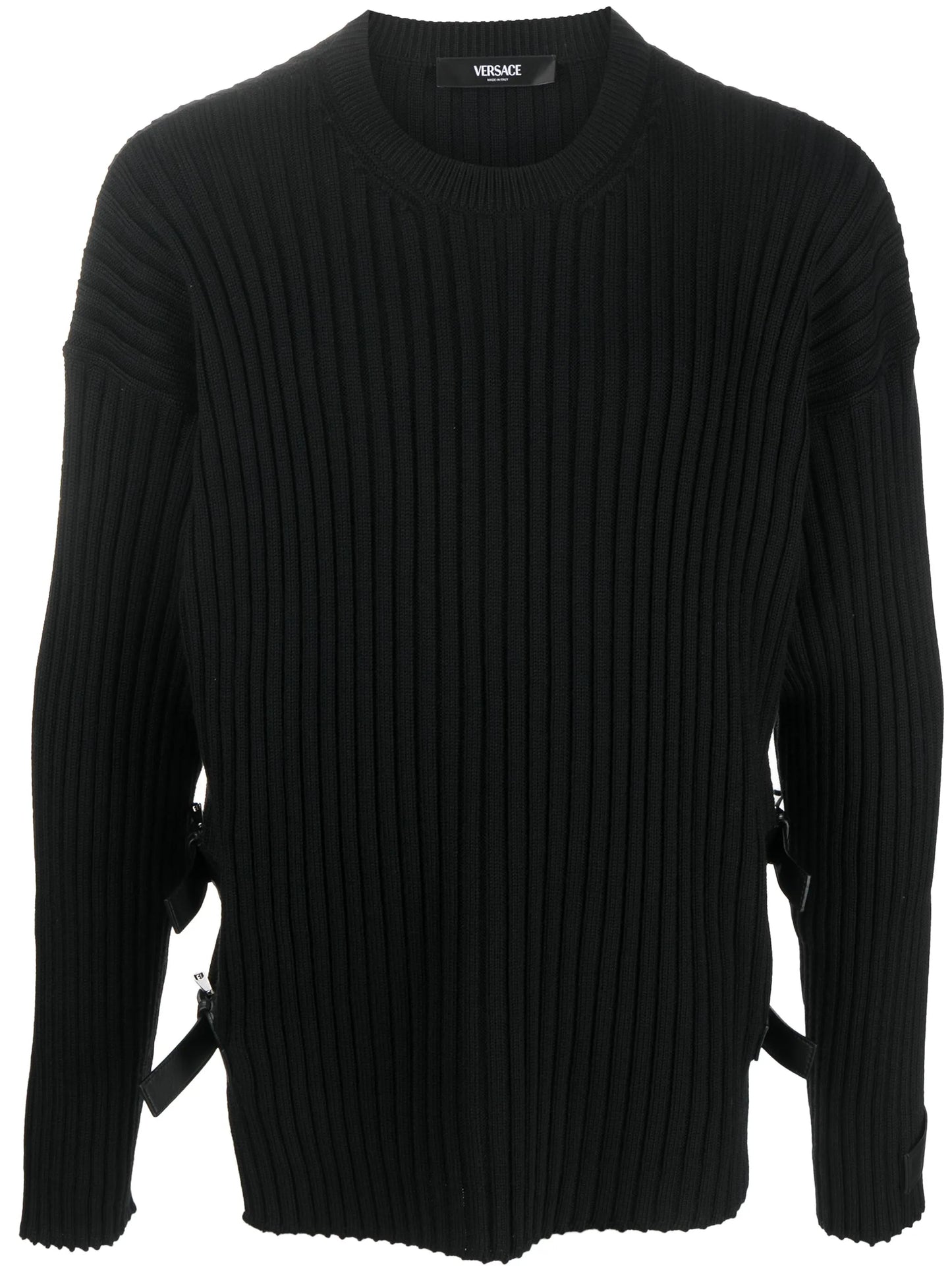 side-slit ribbed jumper