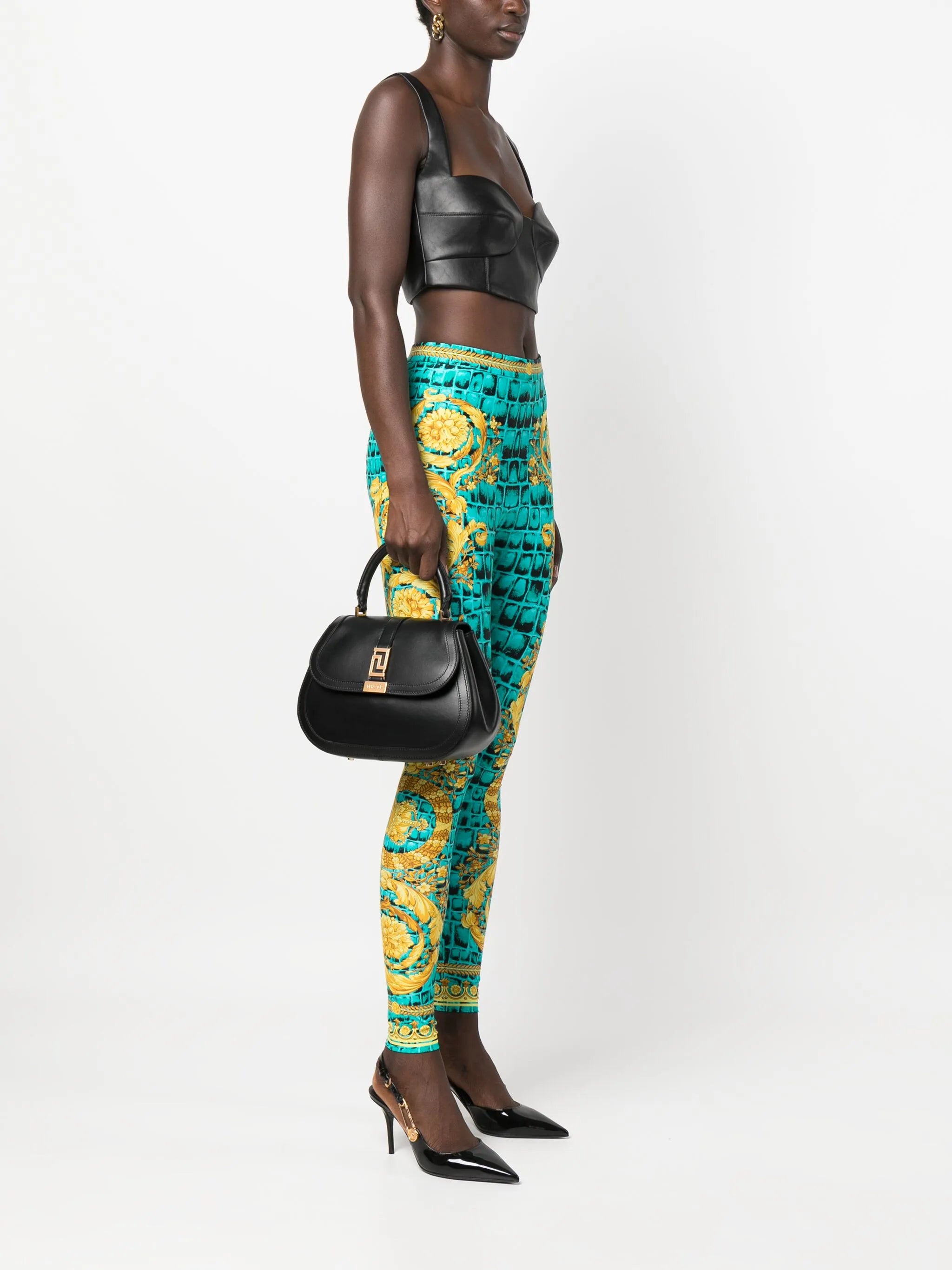 Greca Goddess leather tote bag