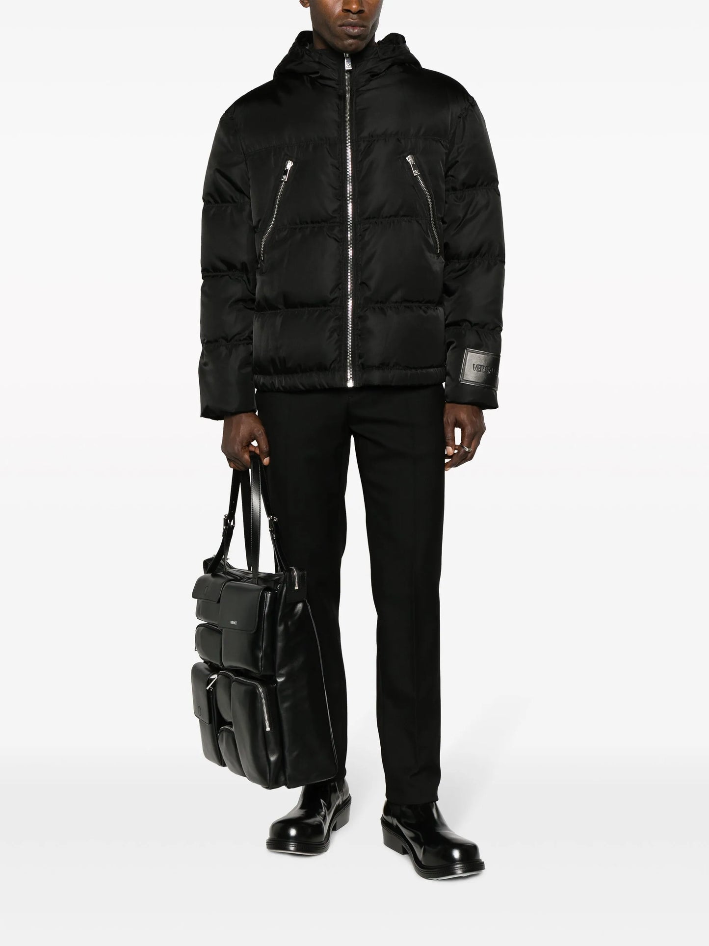 zip-detail puffer jacket