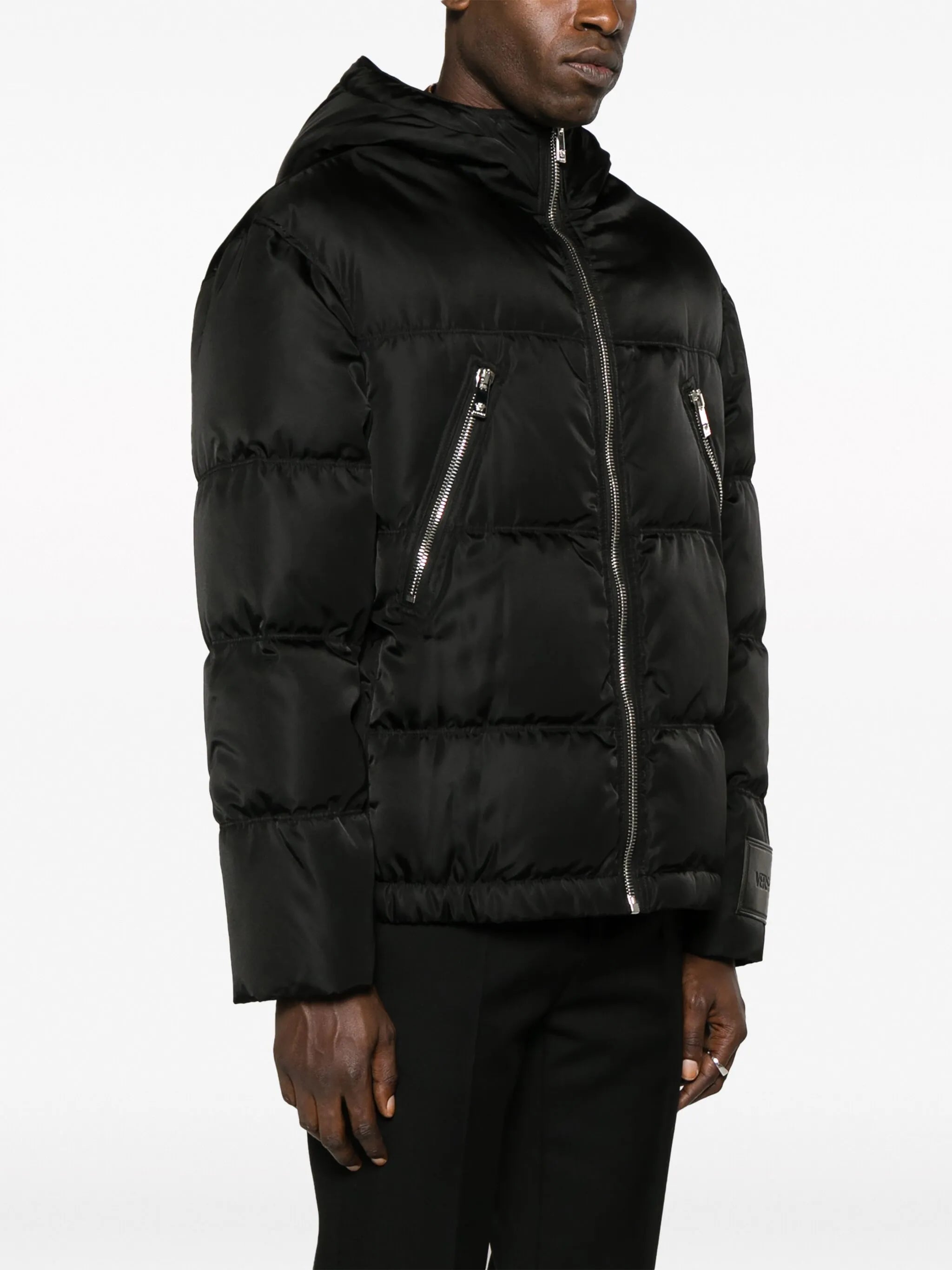 zip-detail puffer jacket