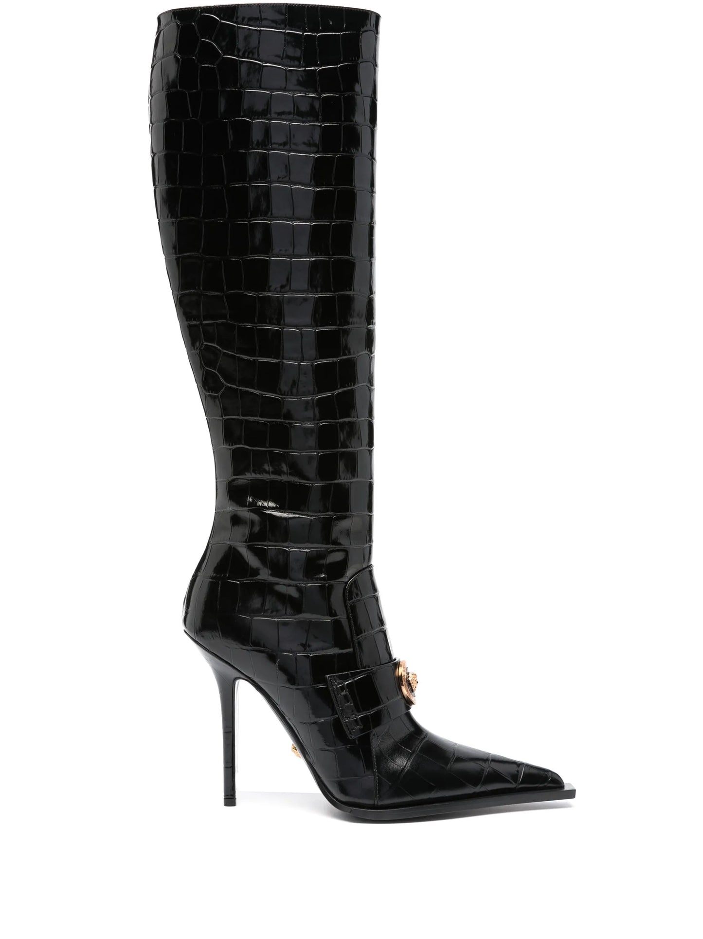 Vagabond croco-embossed leather boots