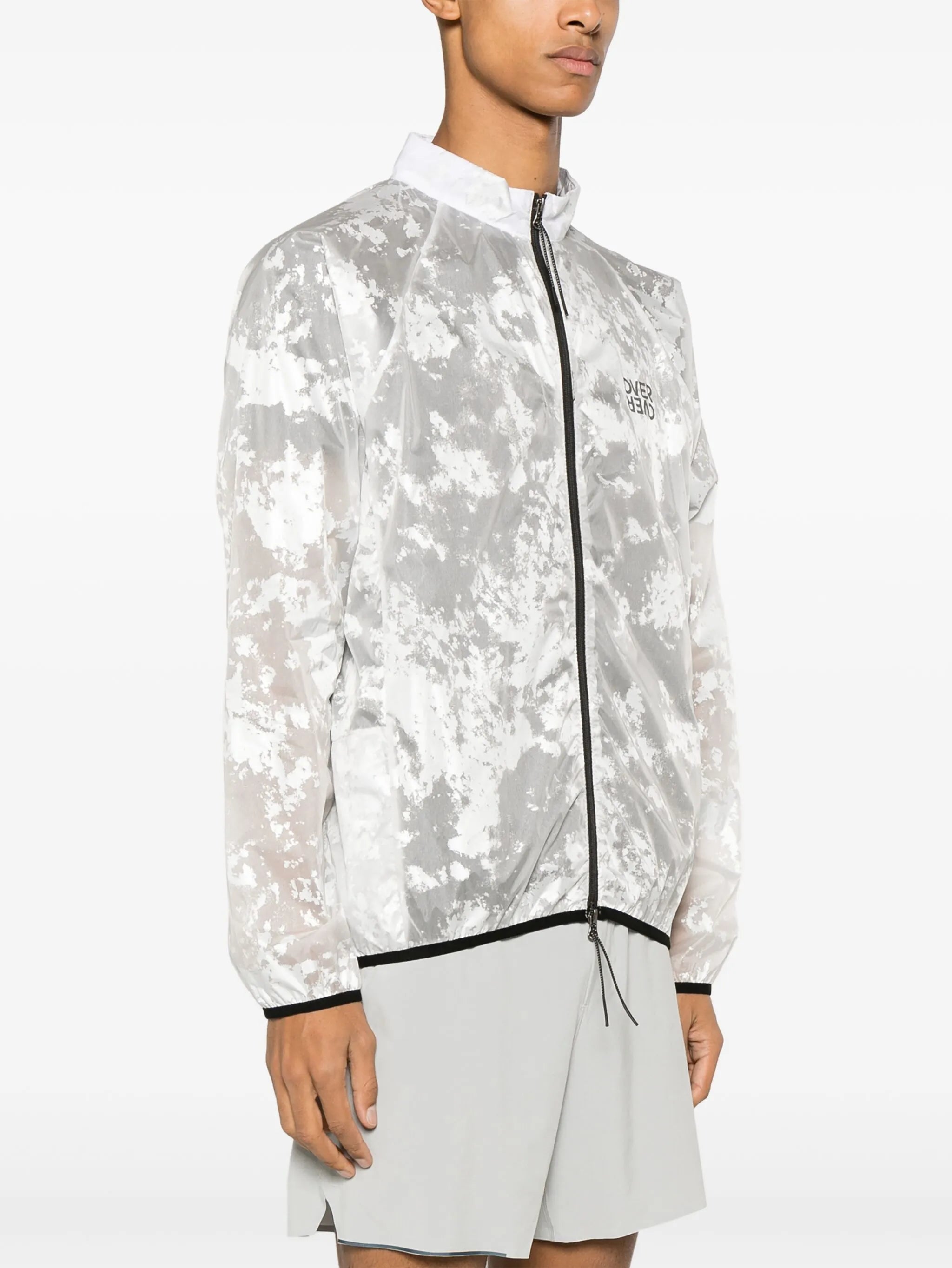 foil-print lightweight track jacket