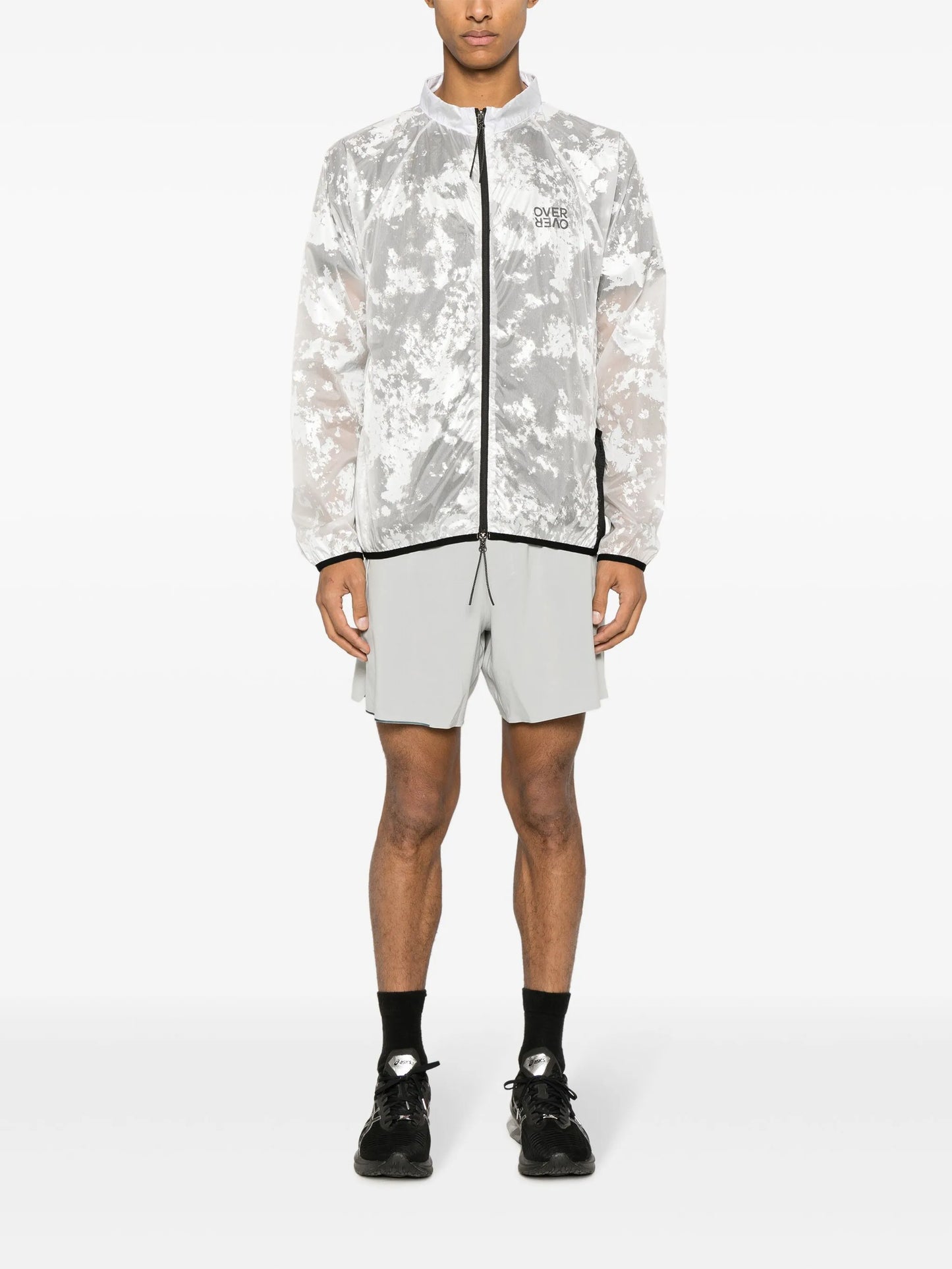 foil-print lightweight track jacket