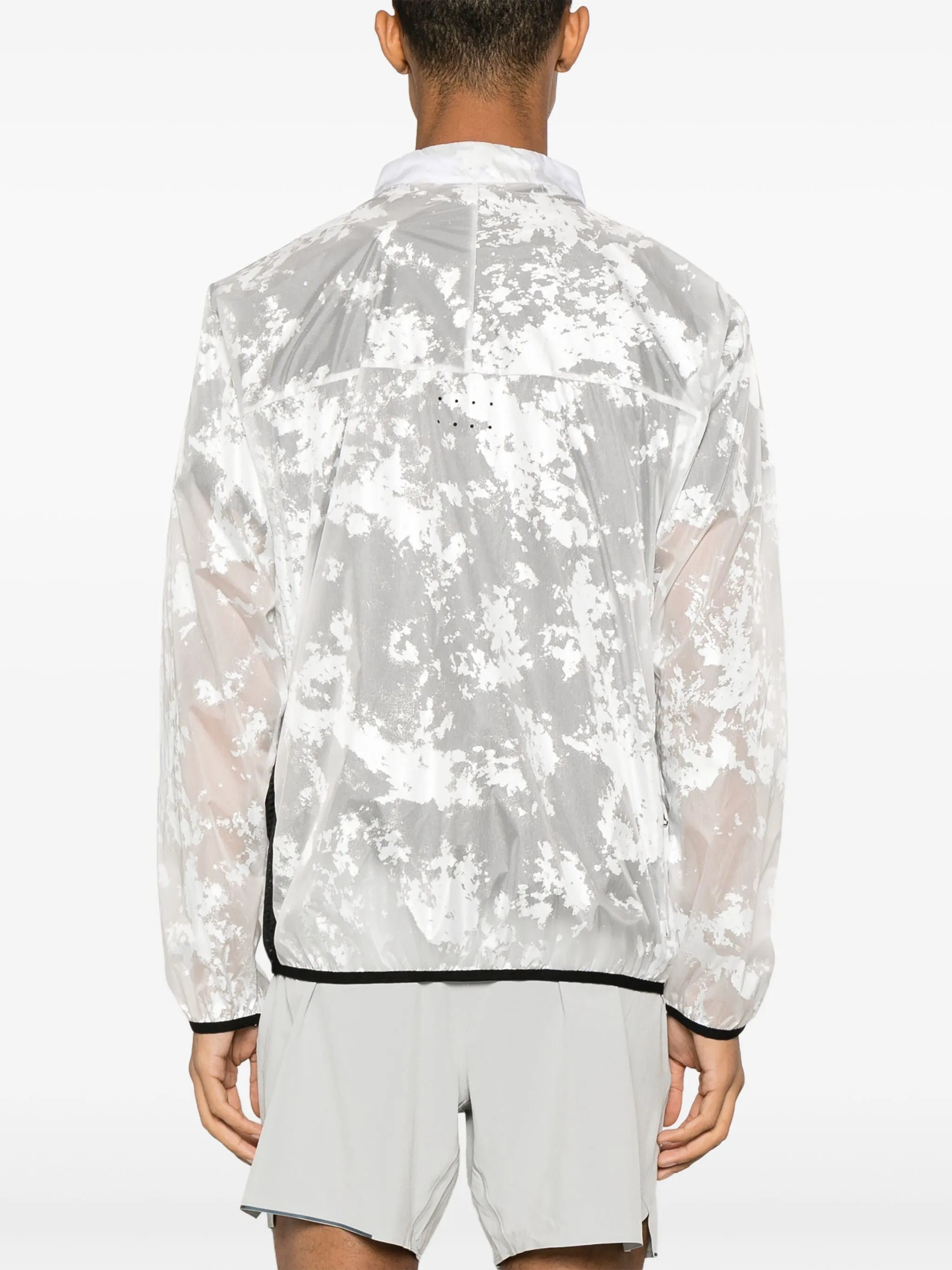 foil-print lightweight track jacket