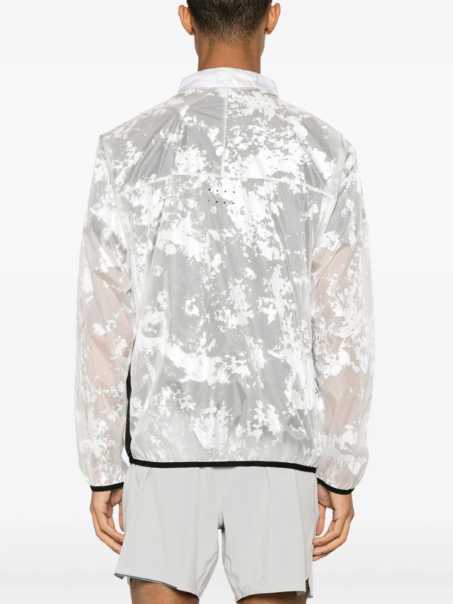 foil-print lightweight track jacket