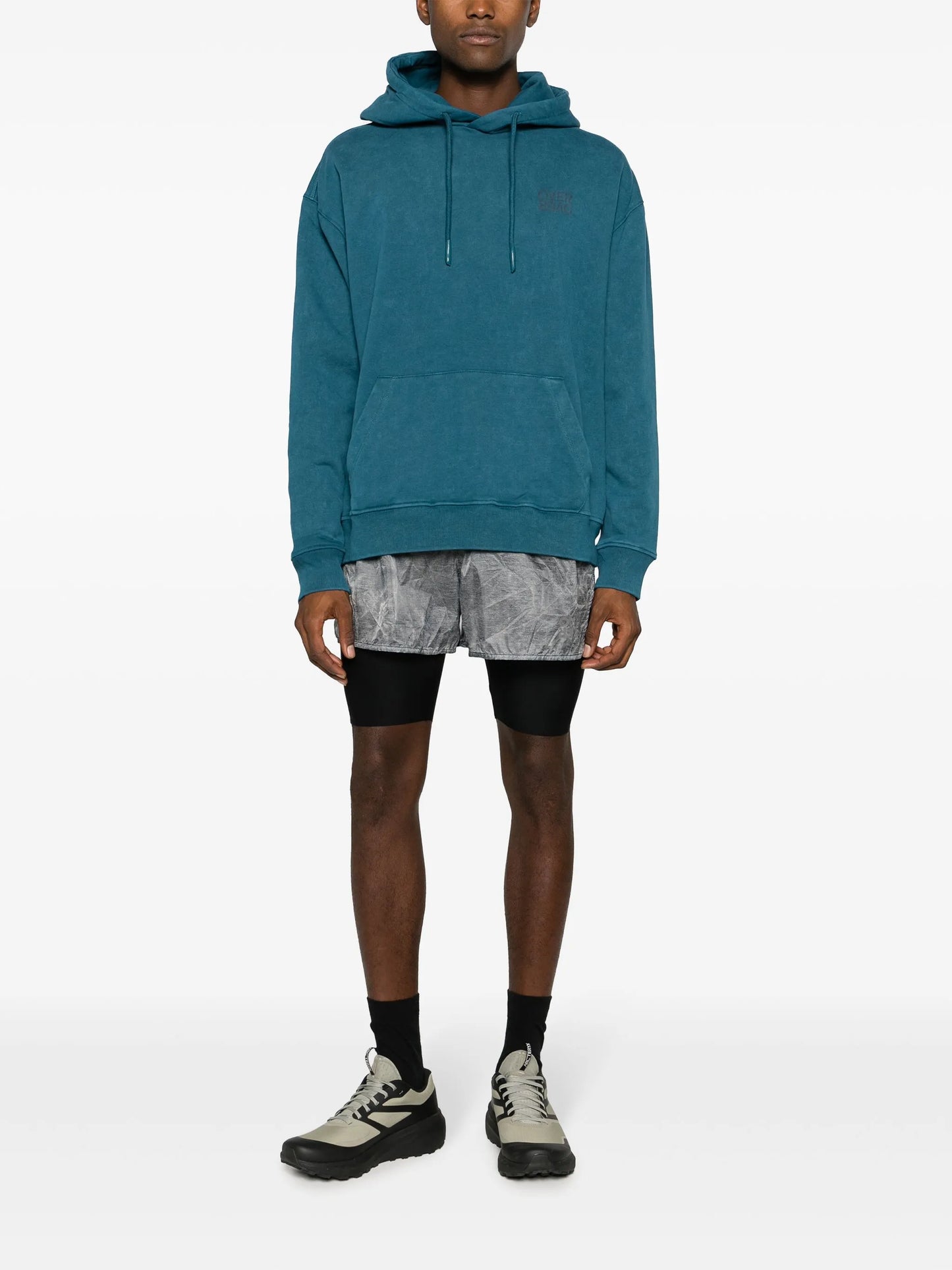 layered drawstring shorts
