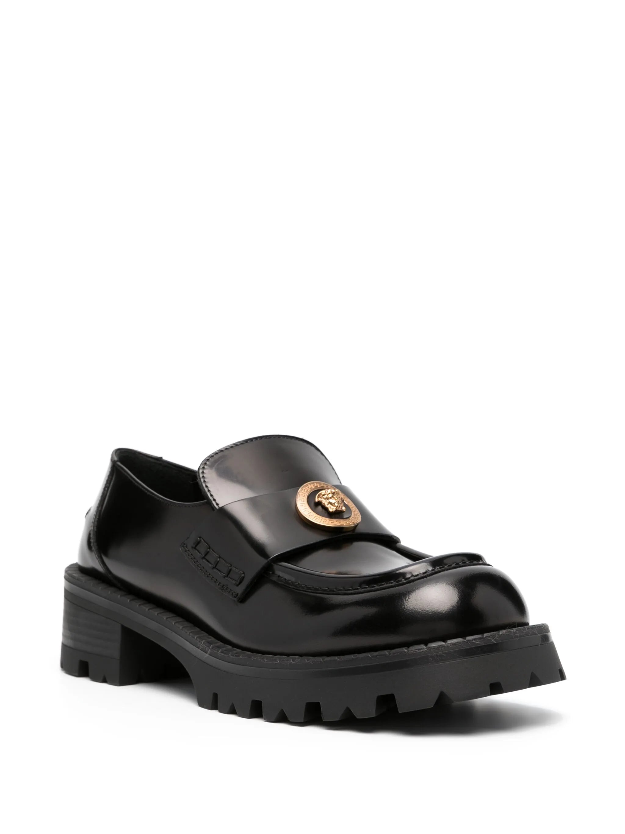 Alia 50mm patent-leather loafers