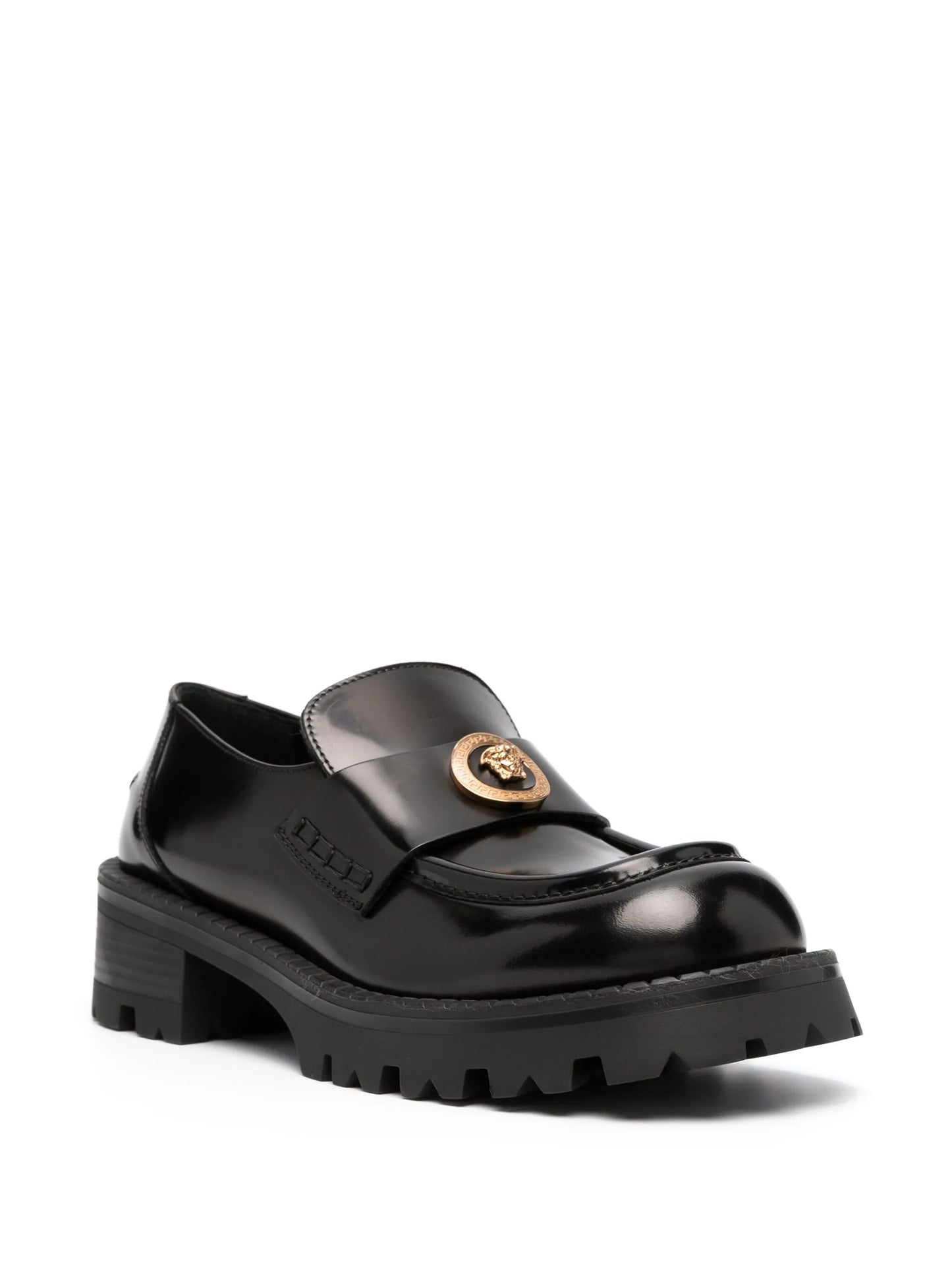 Alia 50mm patent-leather loafers
