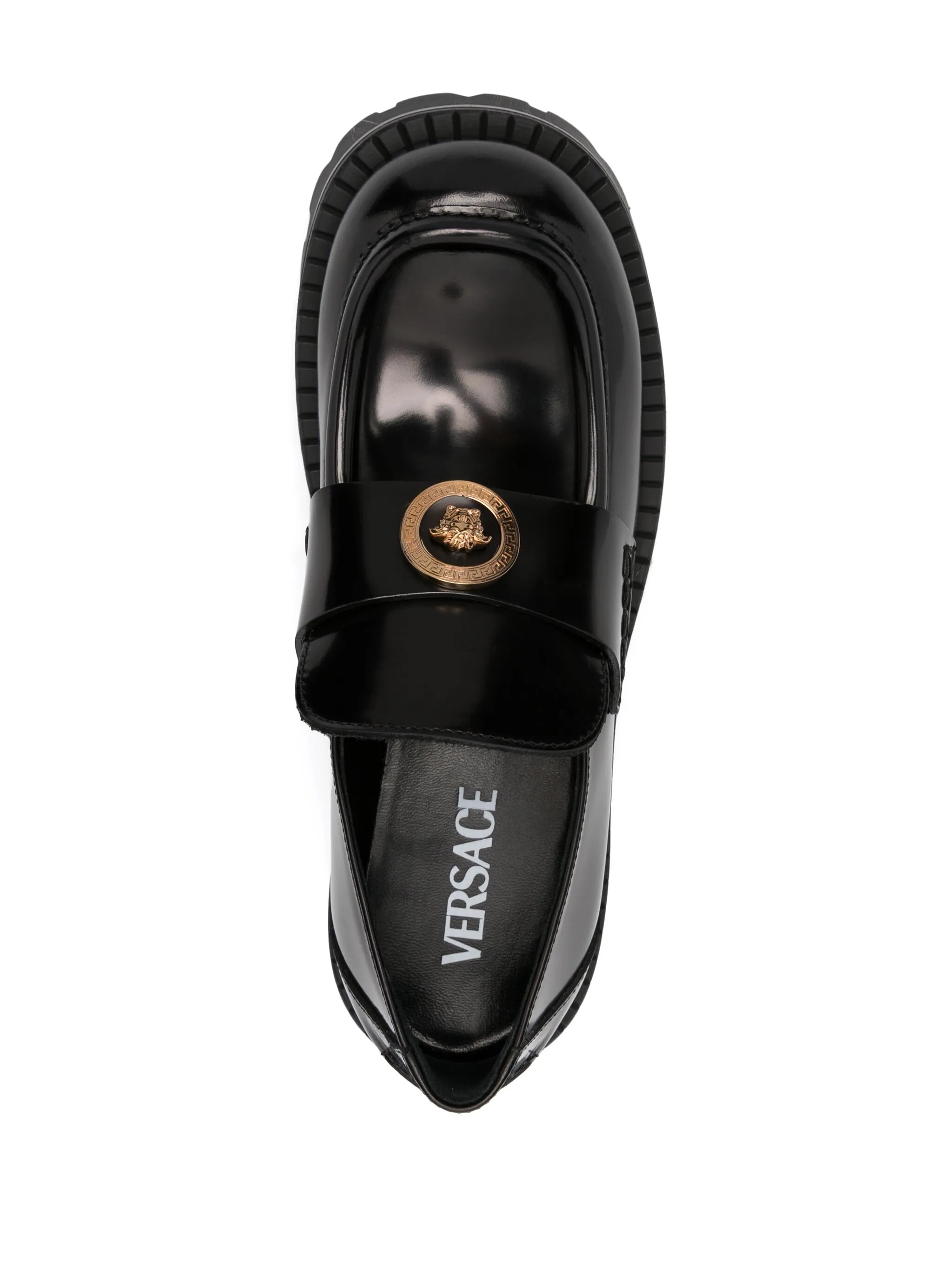 Alia 50mm patent-leather loafers