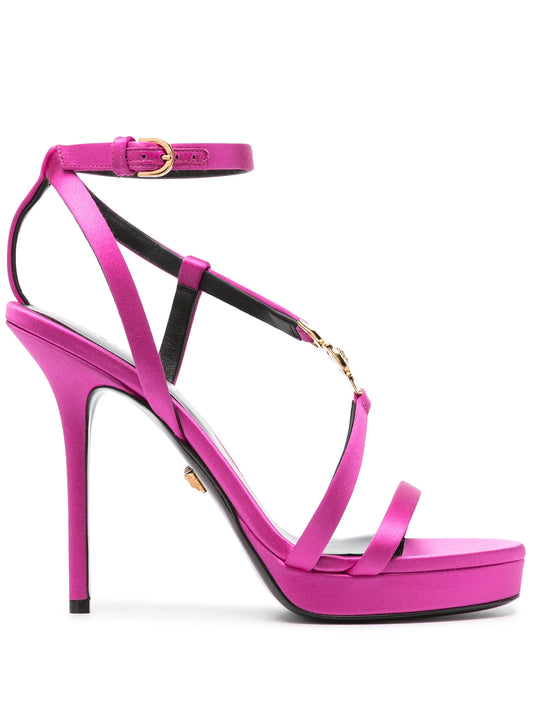 110mm Medusa satin sandals