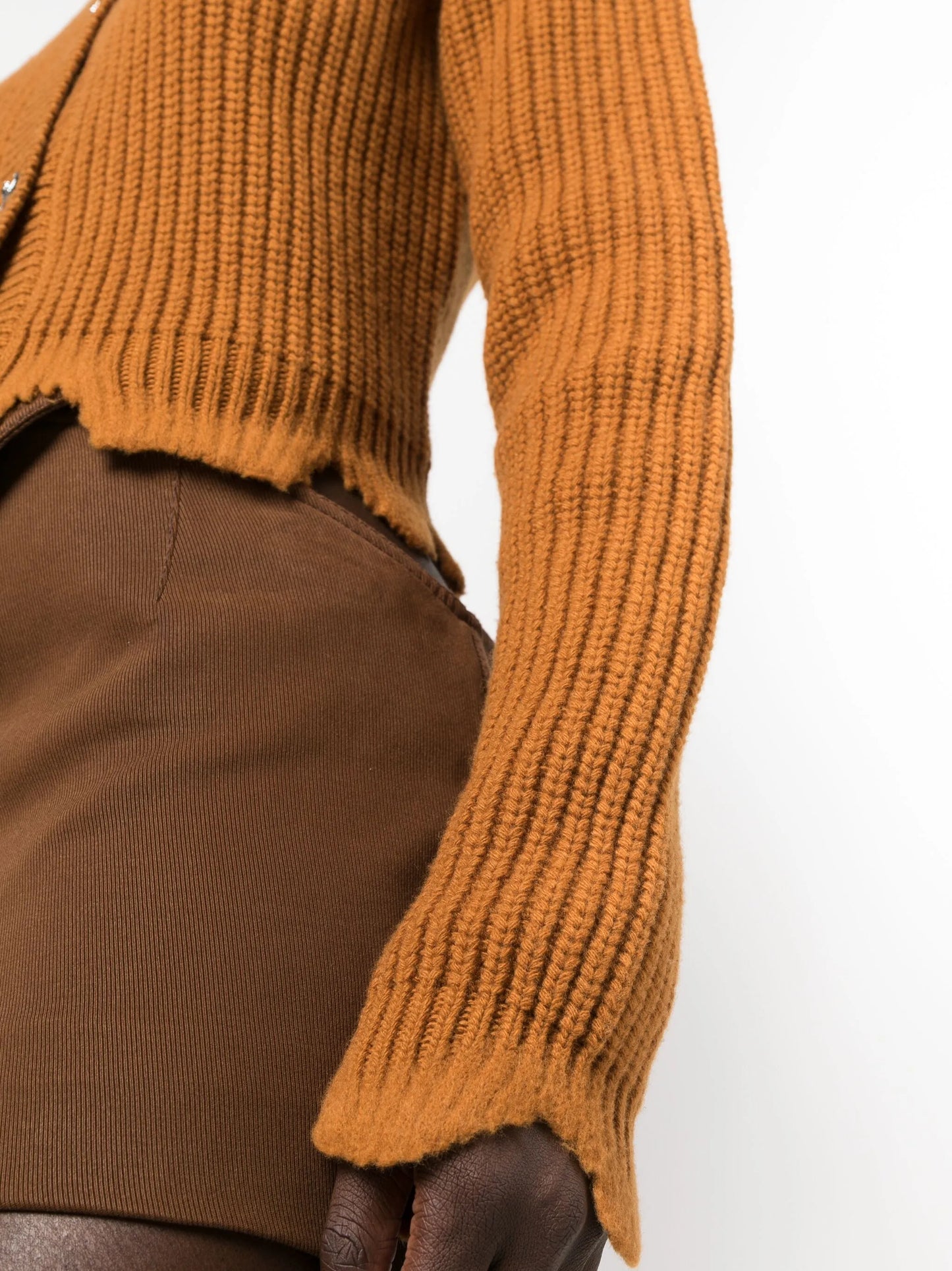 distressed wool cardigan