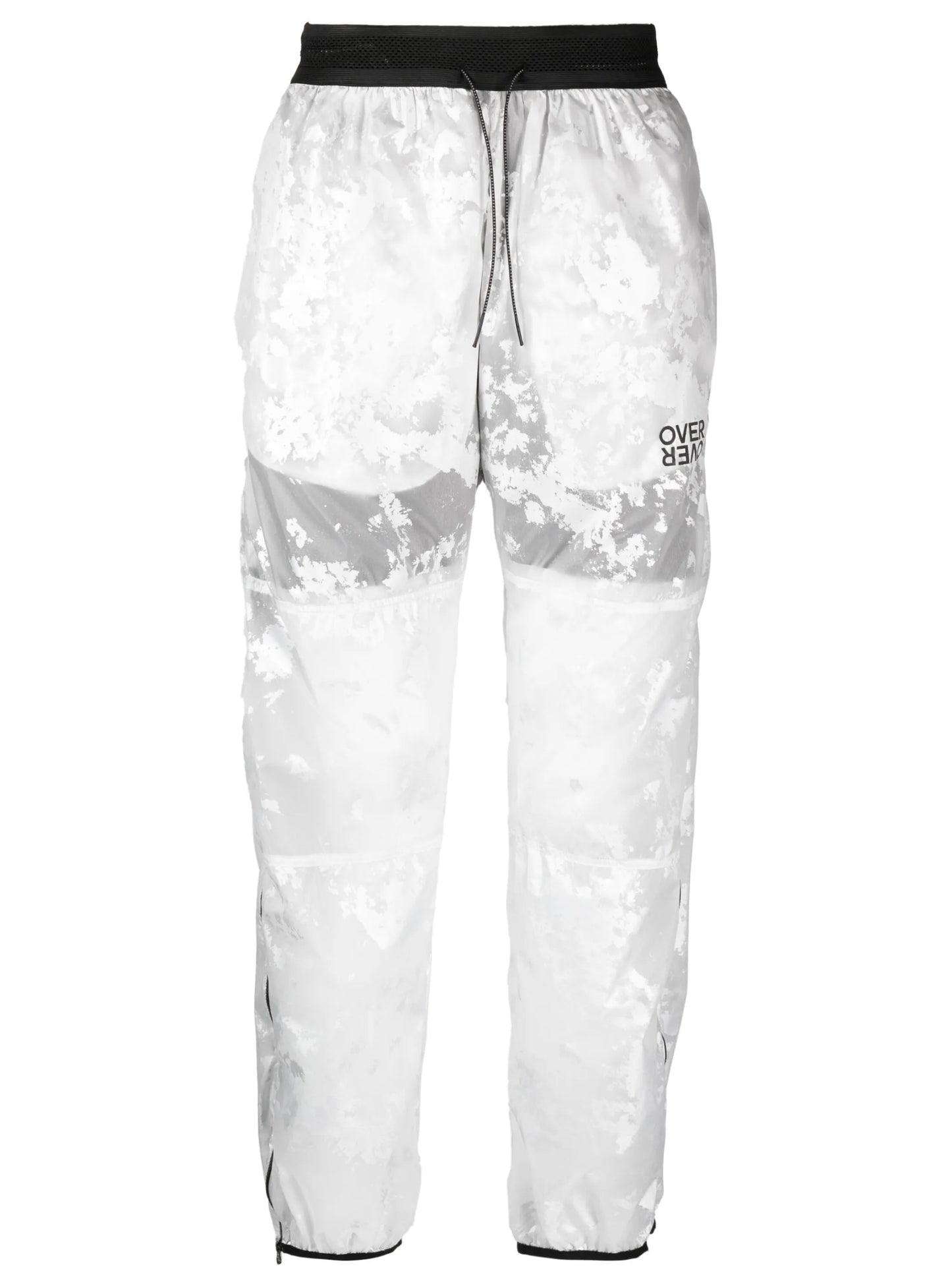 foil-print drawstring track pants