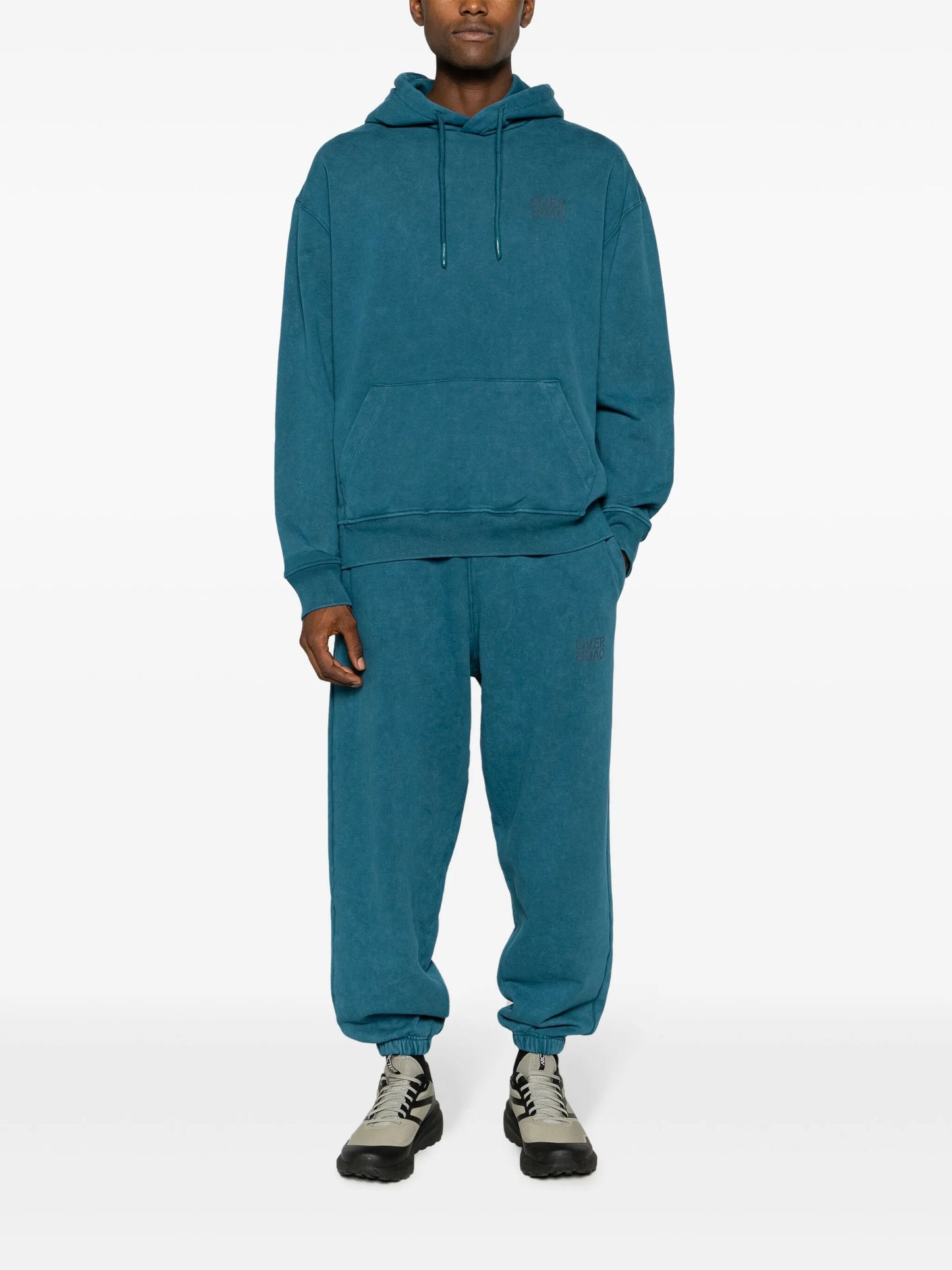 logo-print cotton jersey hoodie