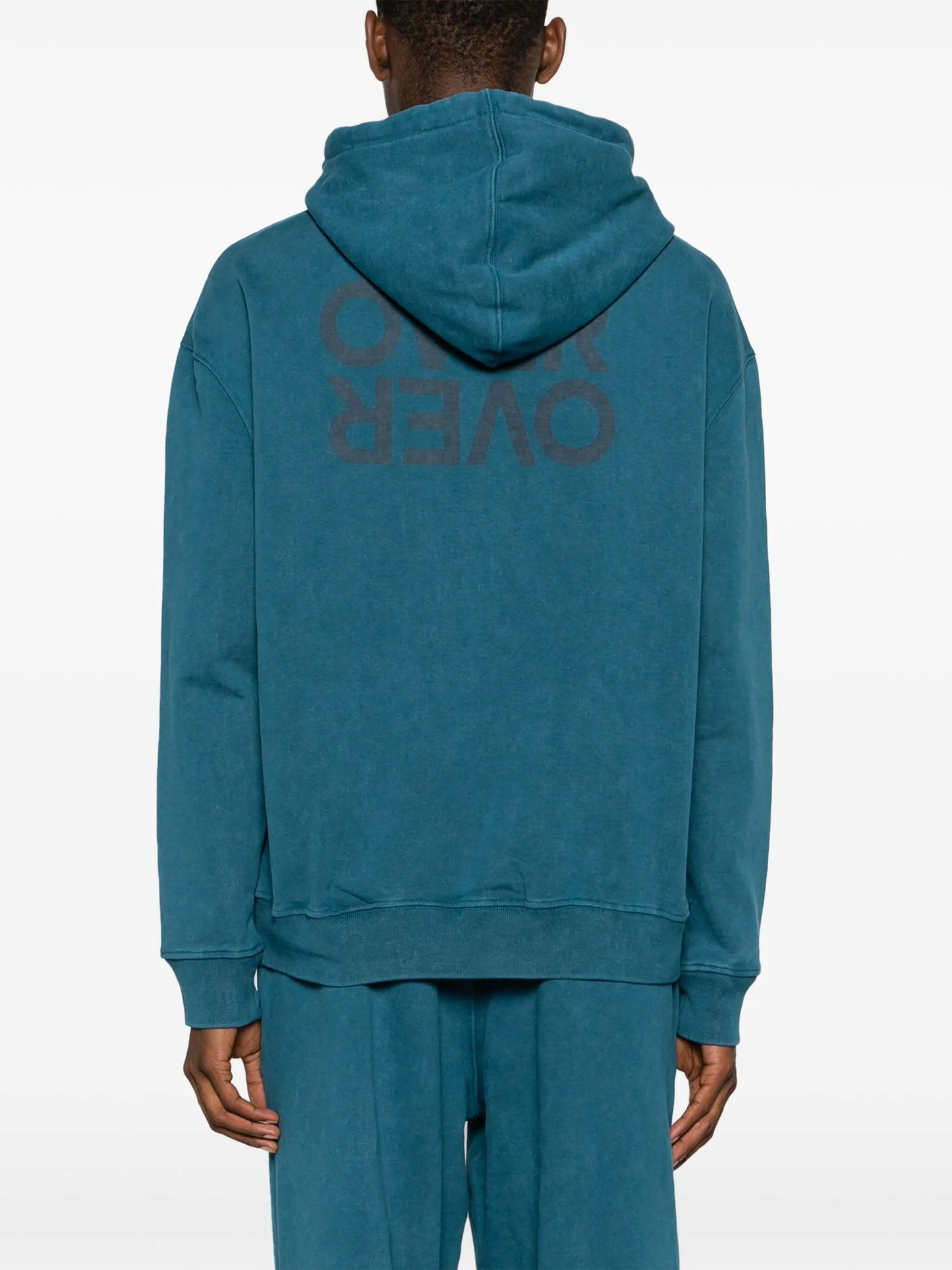 logo-print cotton jersey hoodie