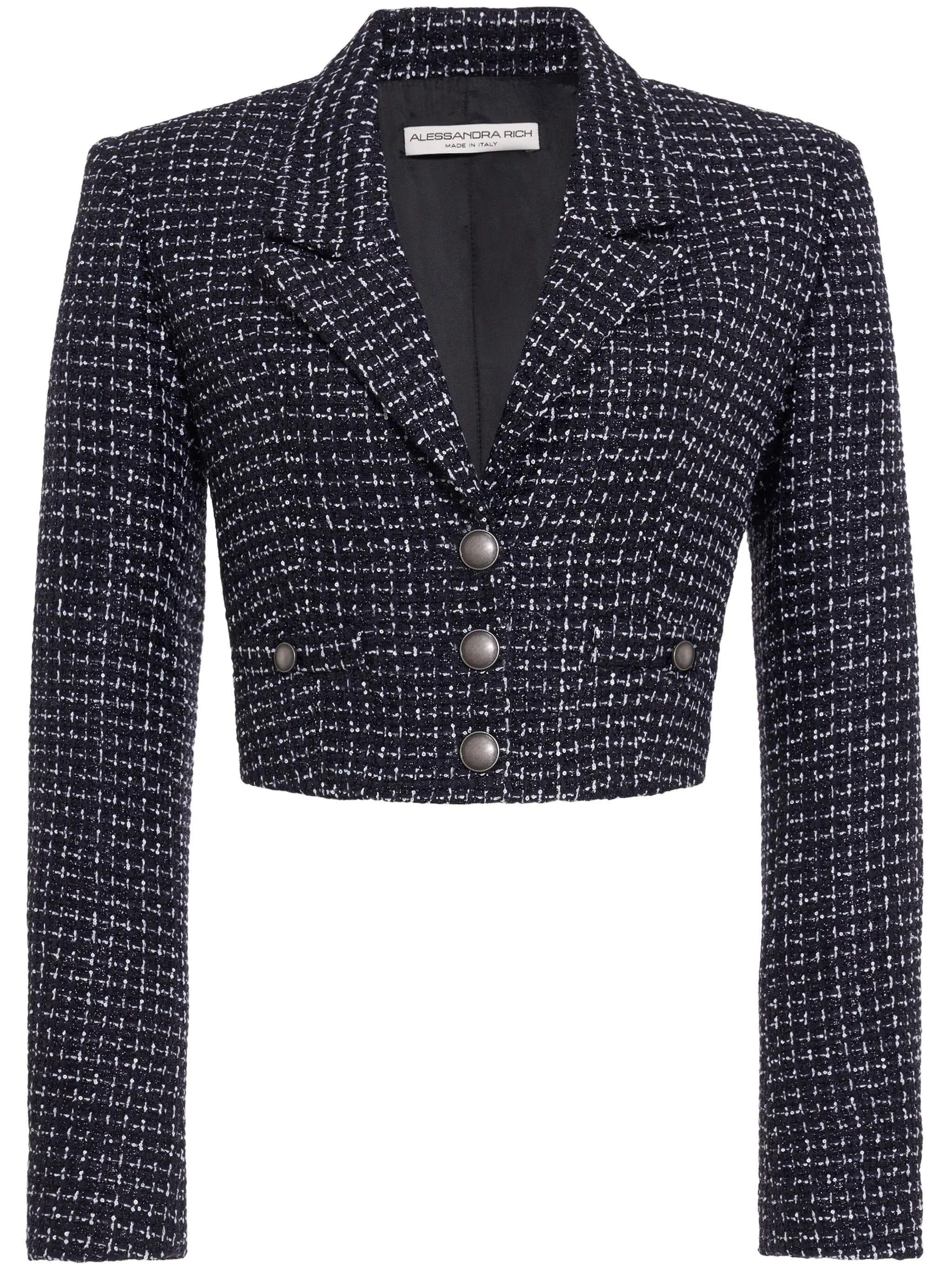 cropped tweed blazer
