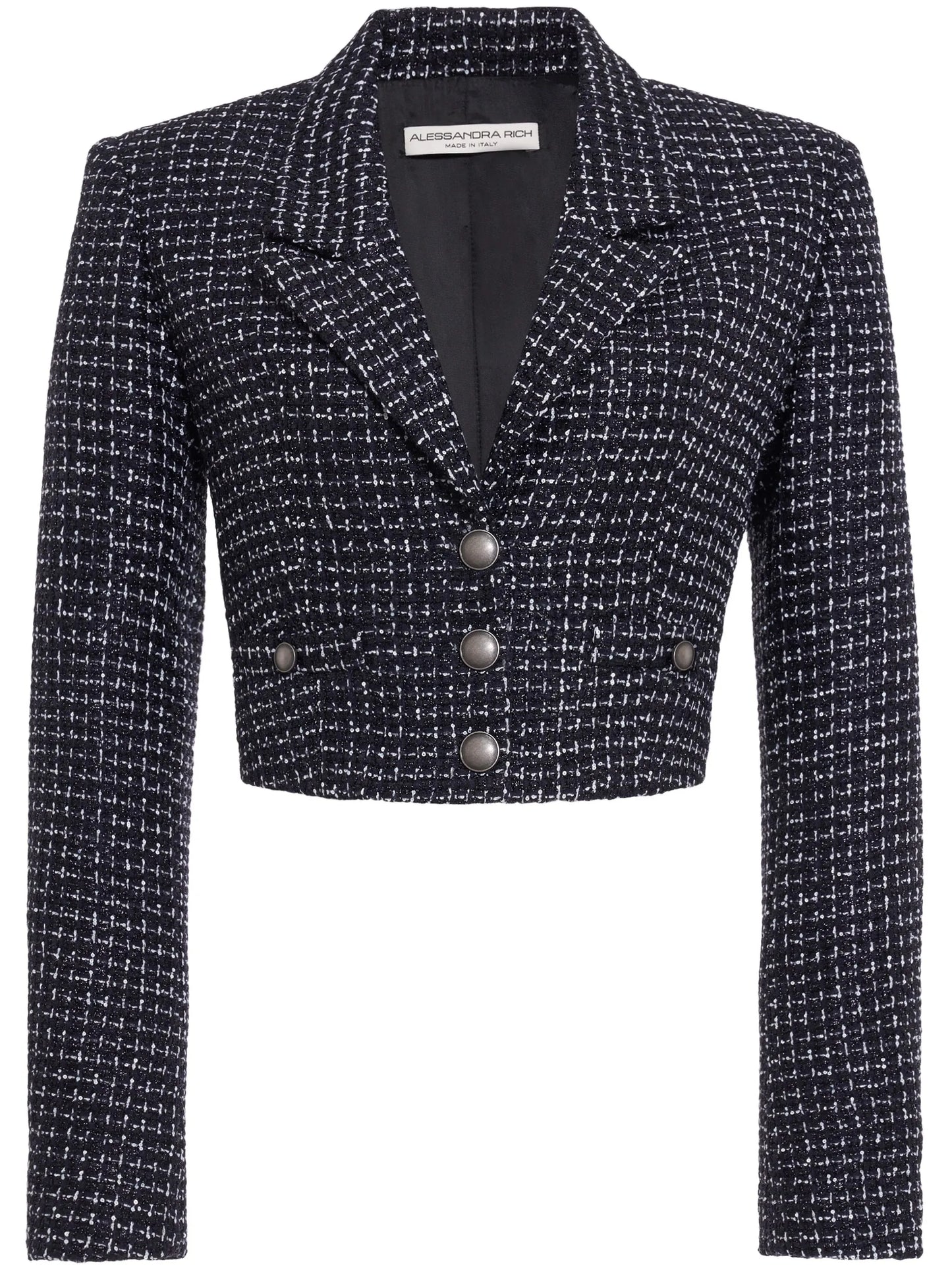 cropped tweed blazer
