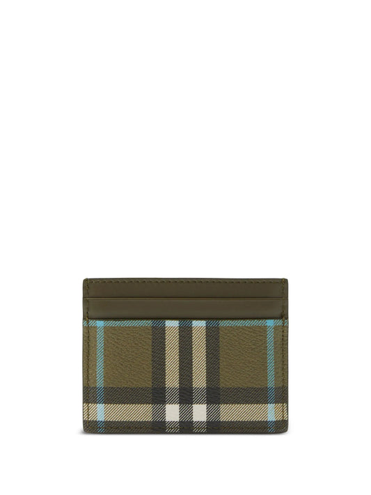 check-pattern card holder