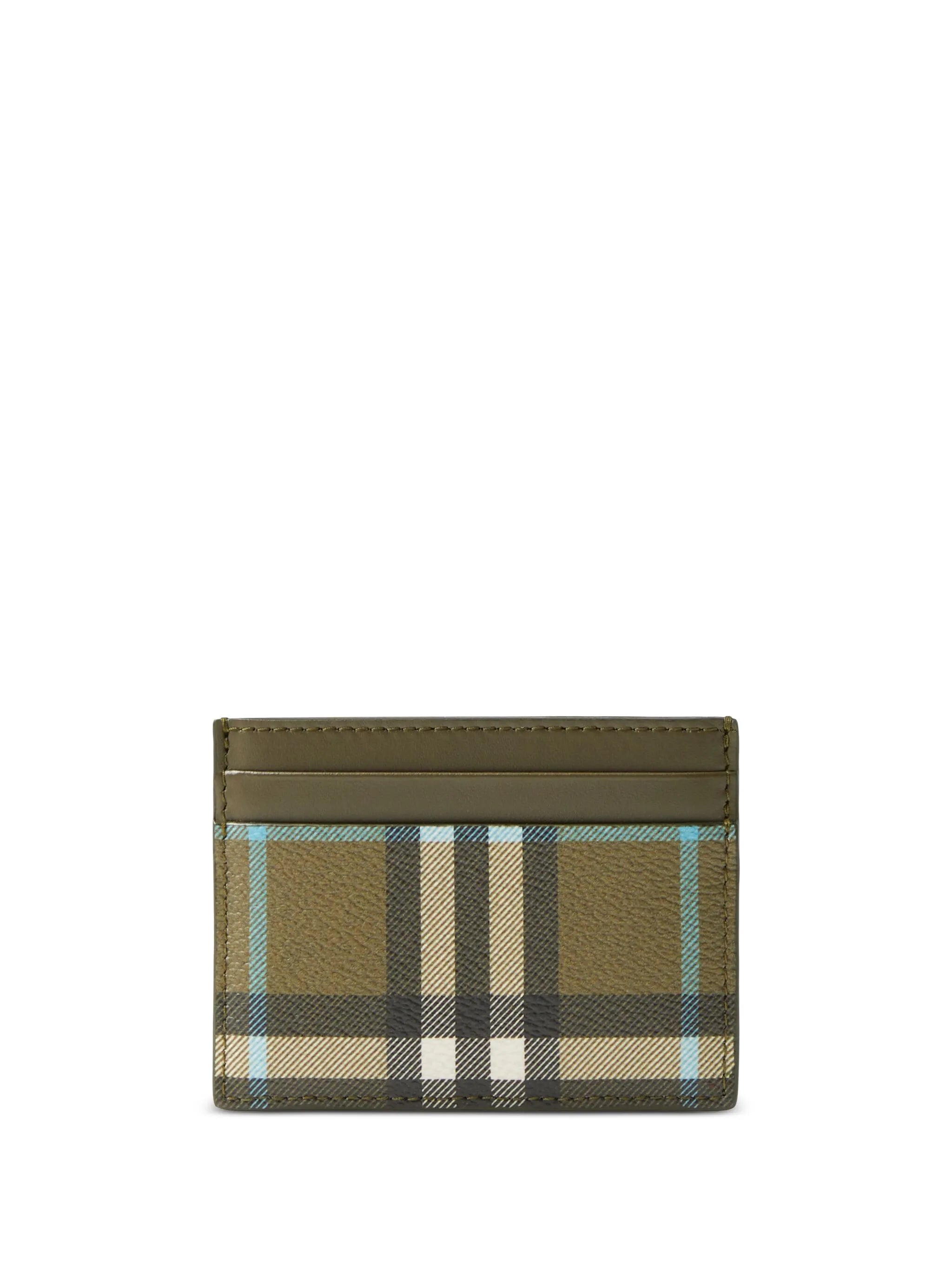 check-pattern card holder