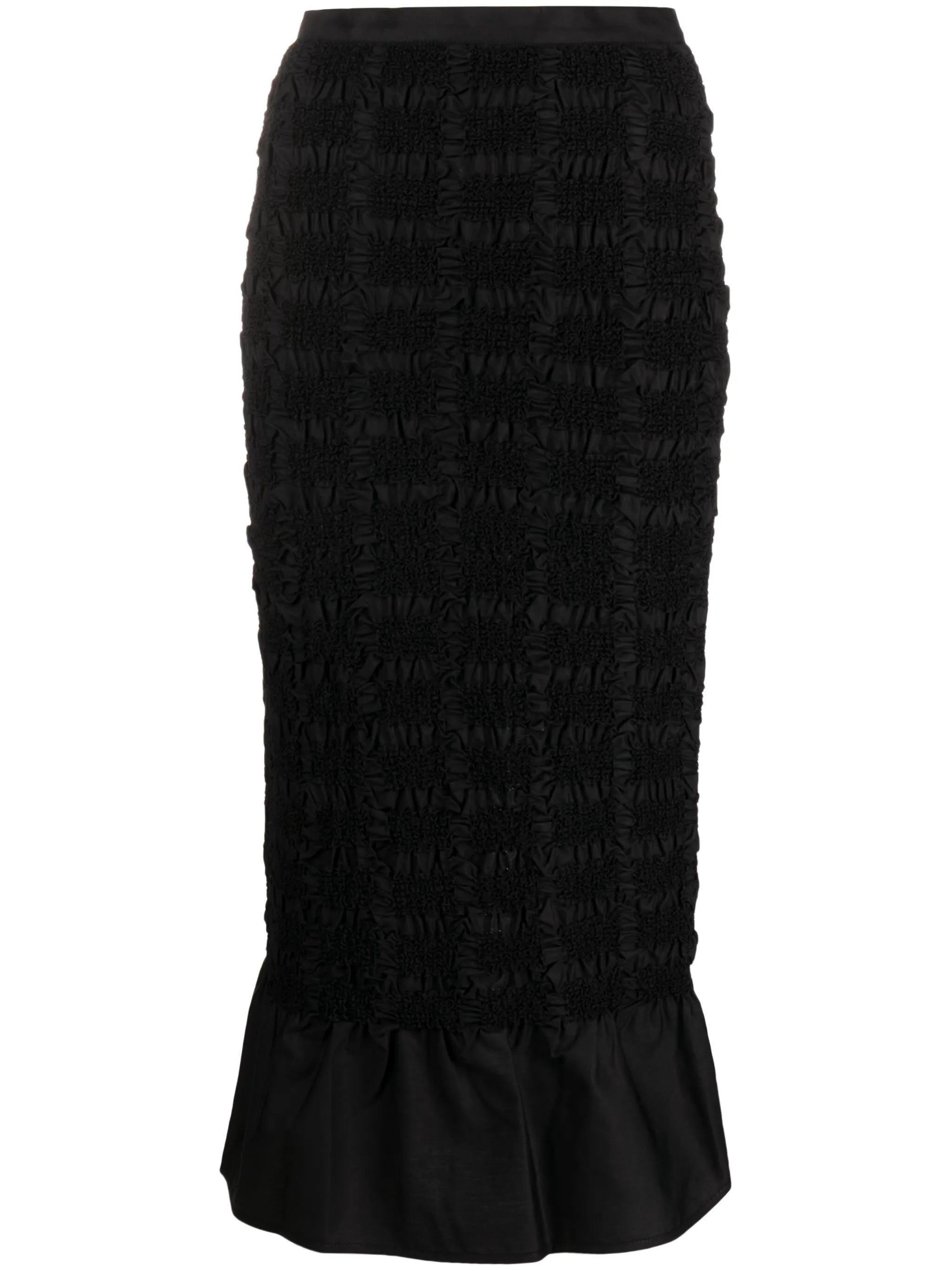 Ugne smocked midi skirt