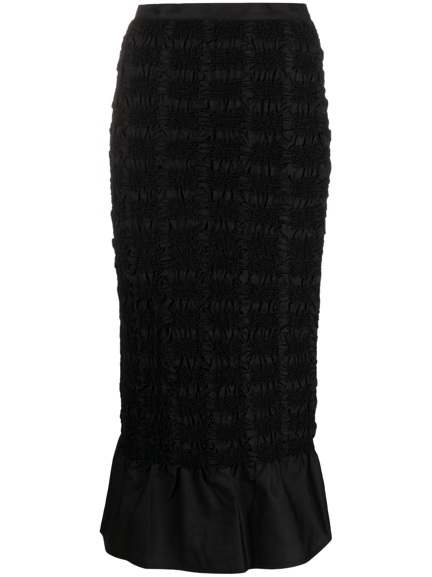 Ugne smocked midi skirt