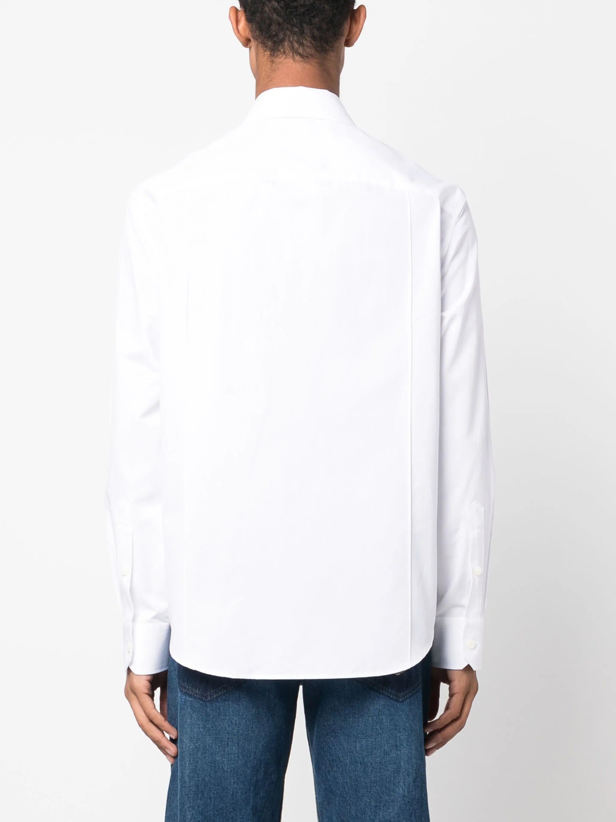 buckle-detail cotton shirt