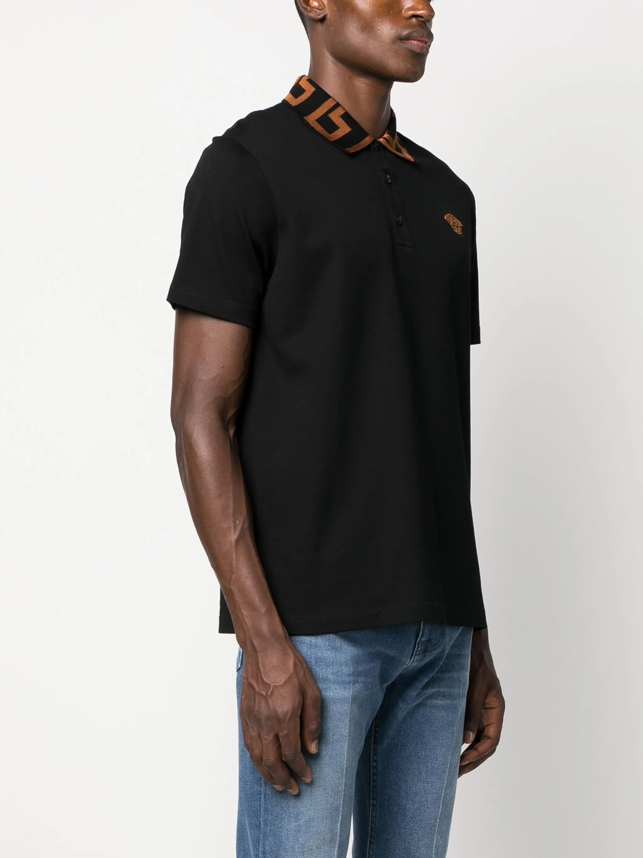 Medusa Greca cotton polo shirt