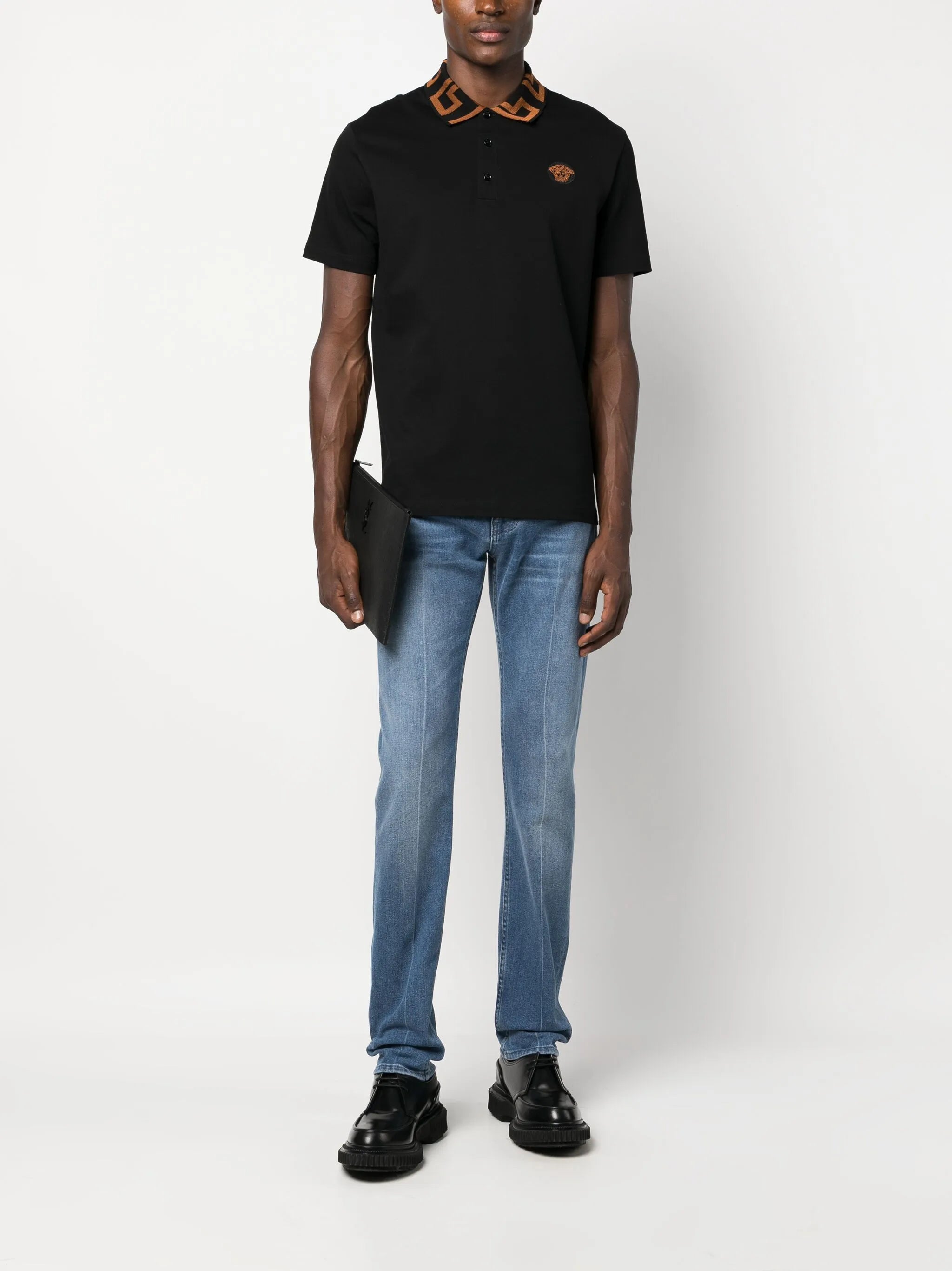 Medusa Greca cotton polo shirt