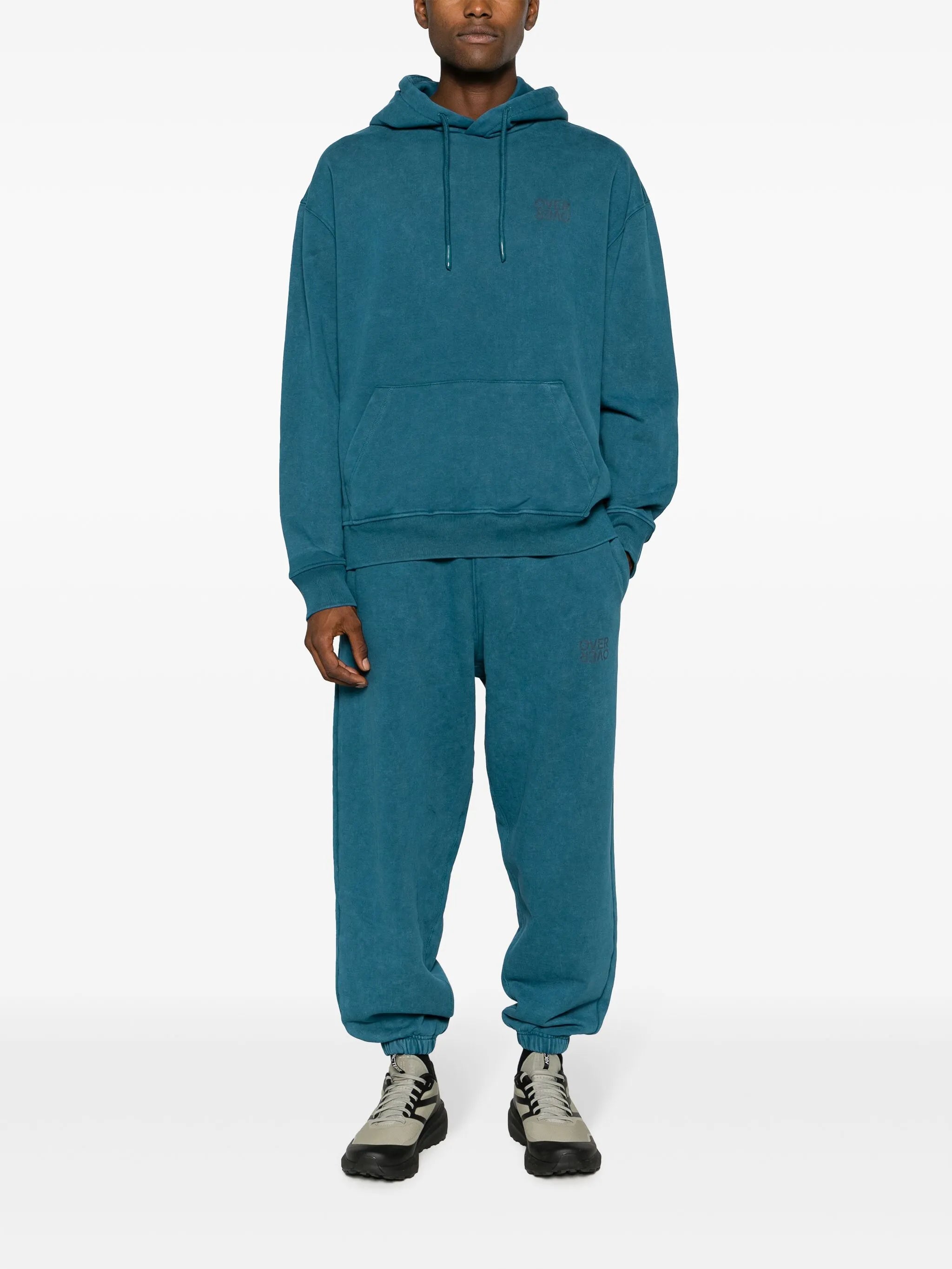 logo-print cotton jersey track pants