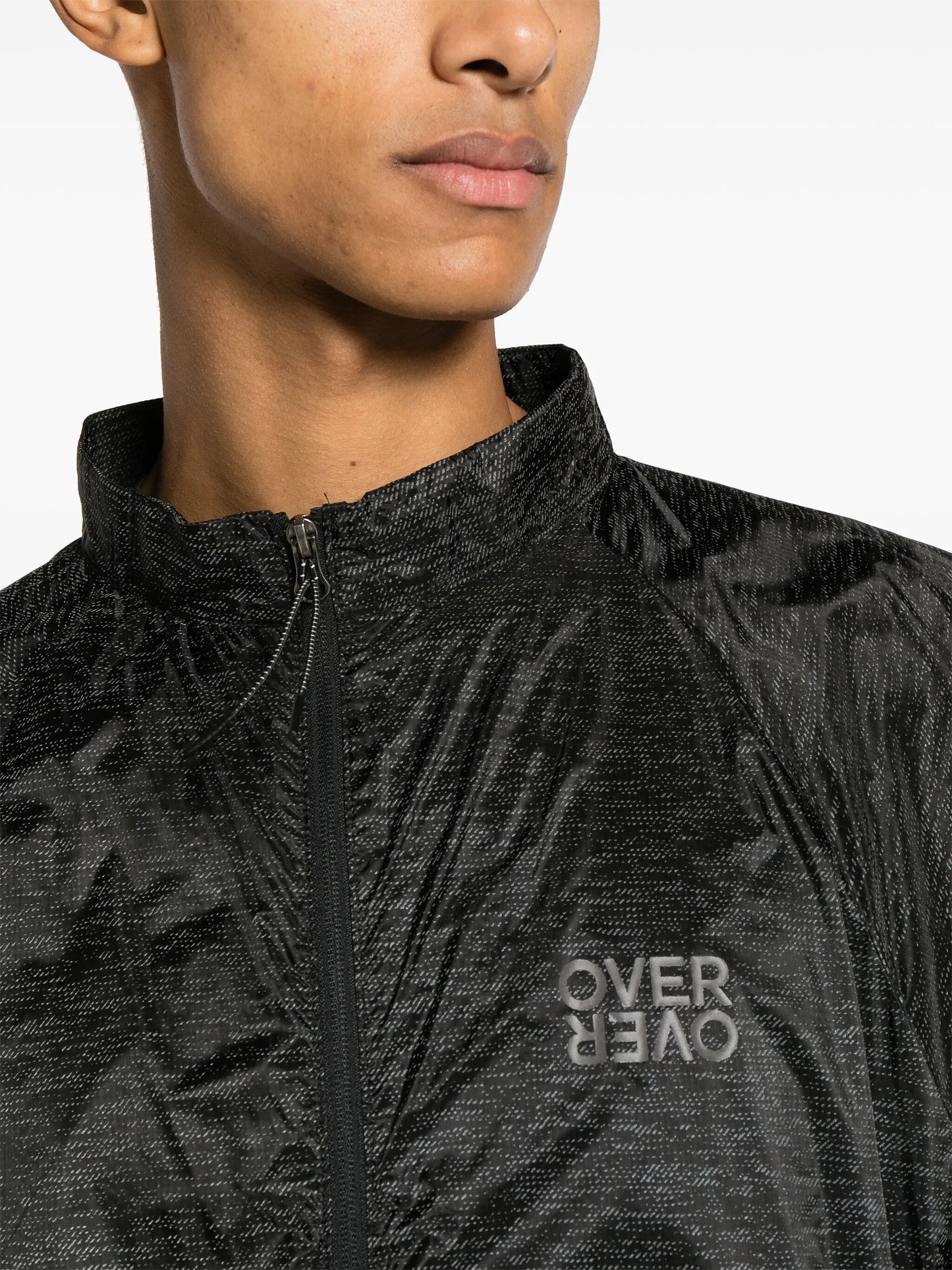 patterned lightweight track jacket