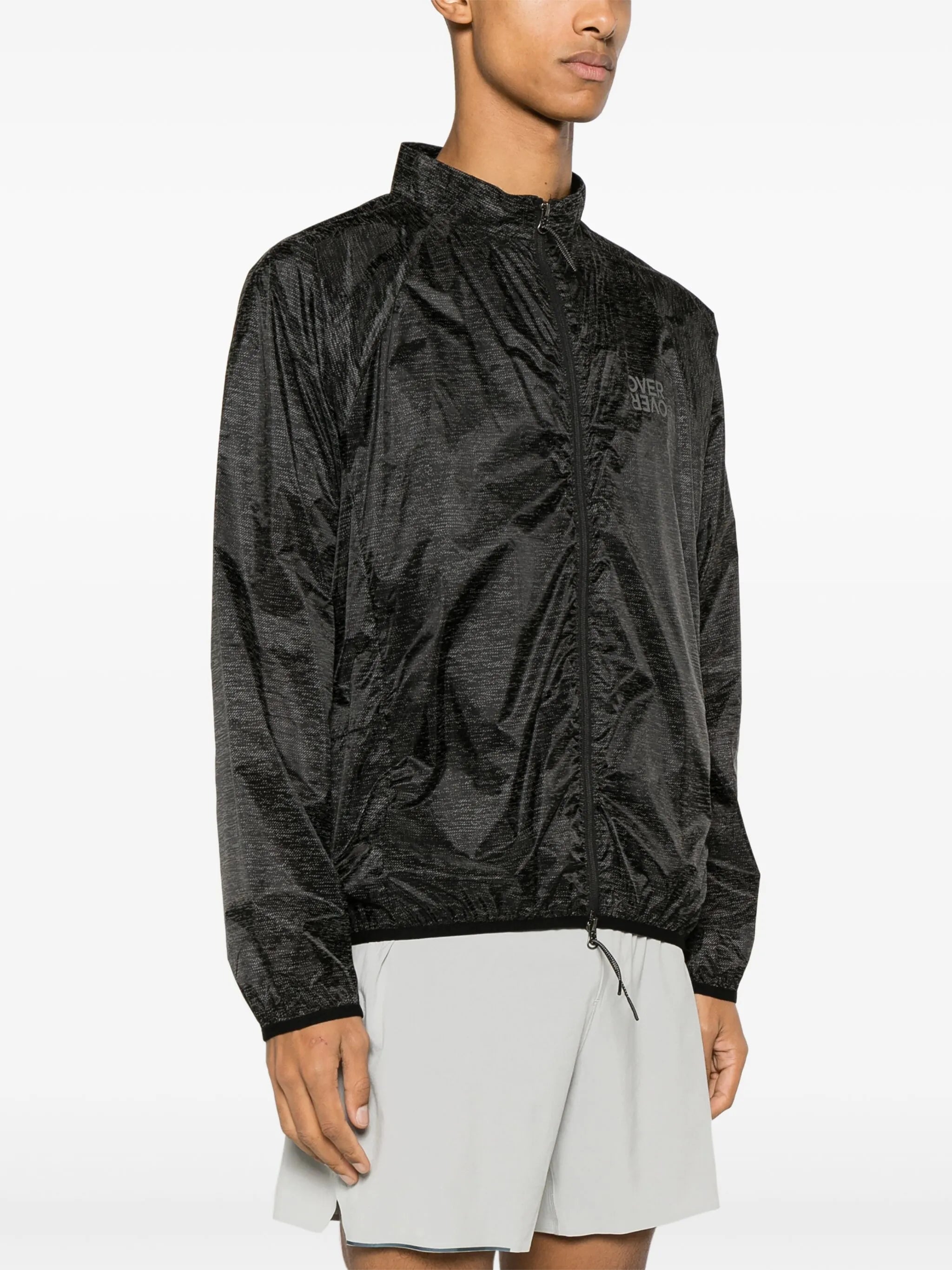 patterned lightweight track jacket
