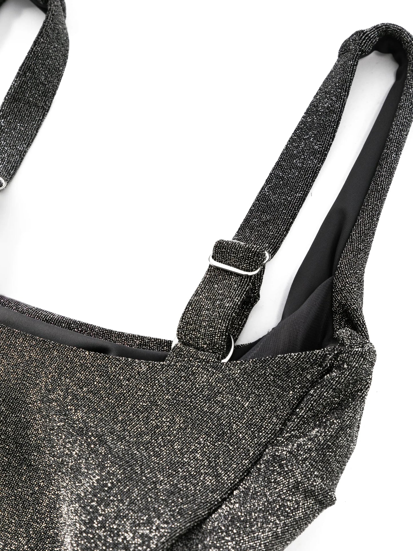 square-neck glitter swimsuit