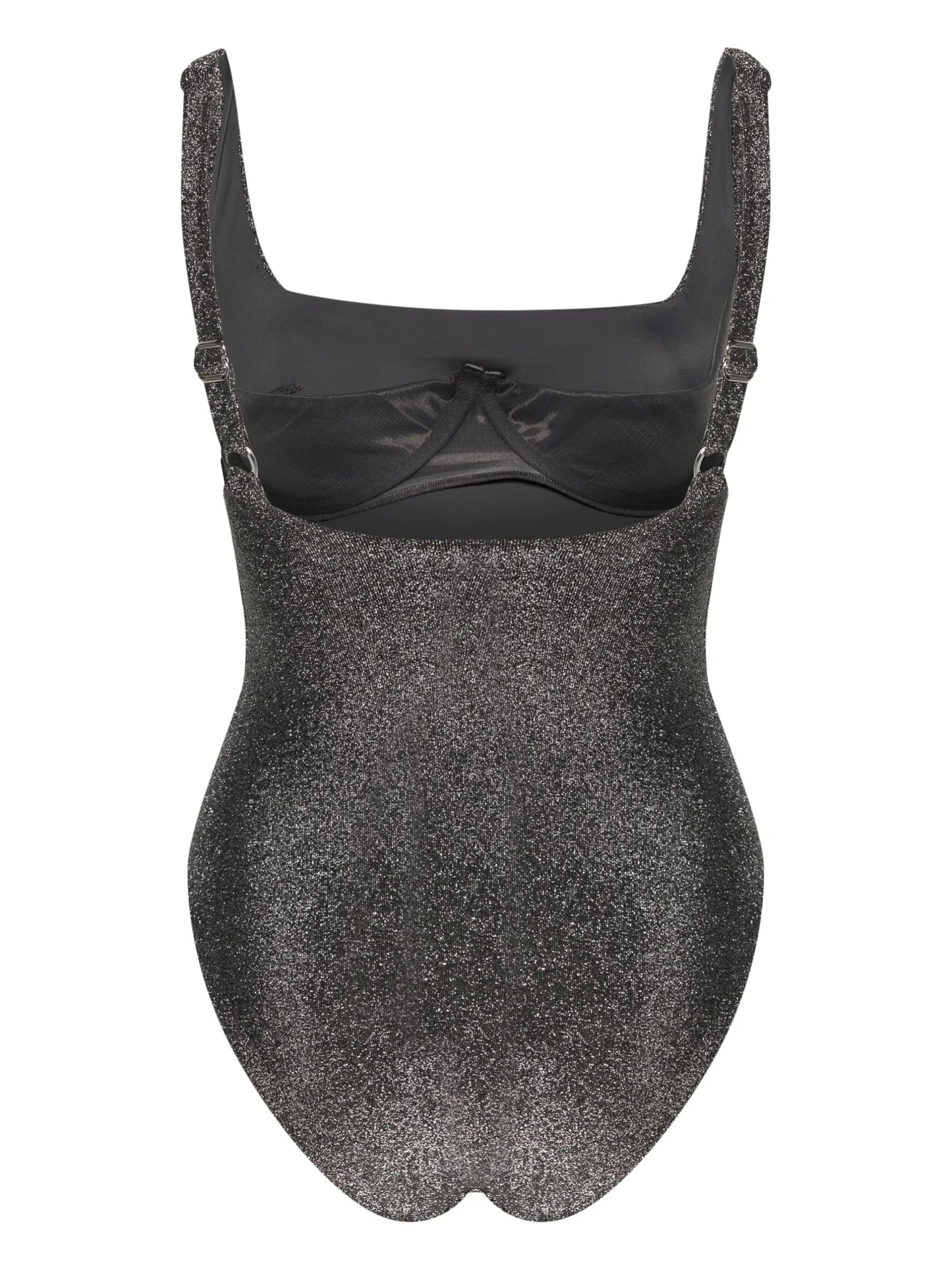 square-neck glitter swimsuit