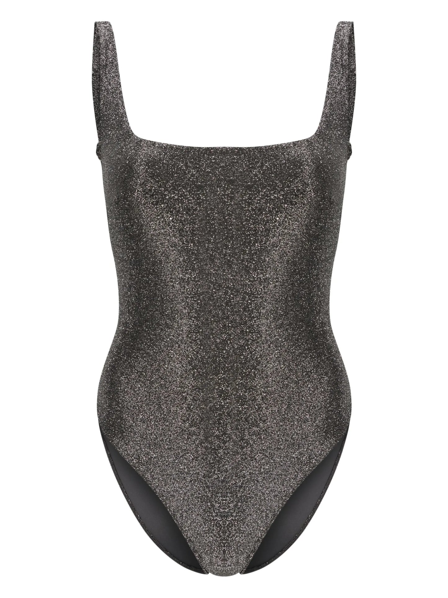 square-neck glitter swimsuit