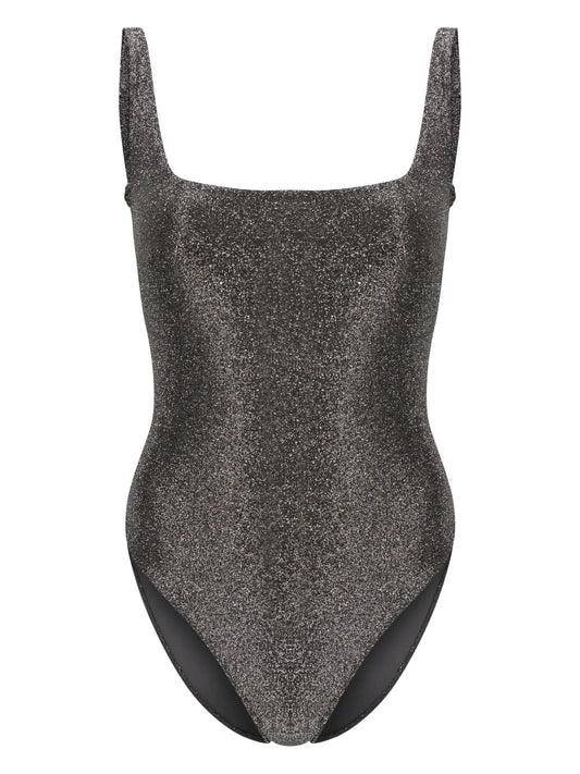 square-neck glitter swimsuit