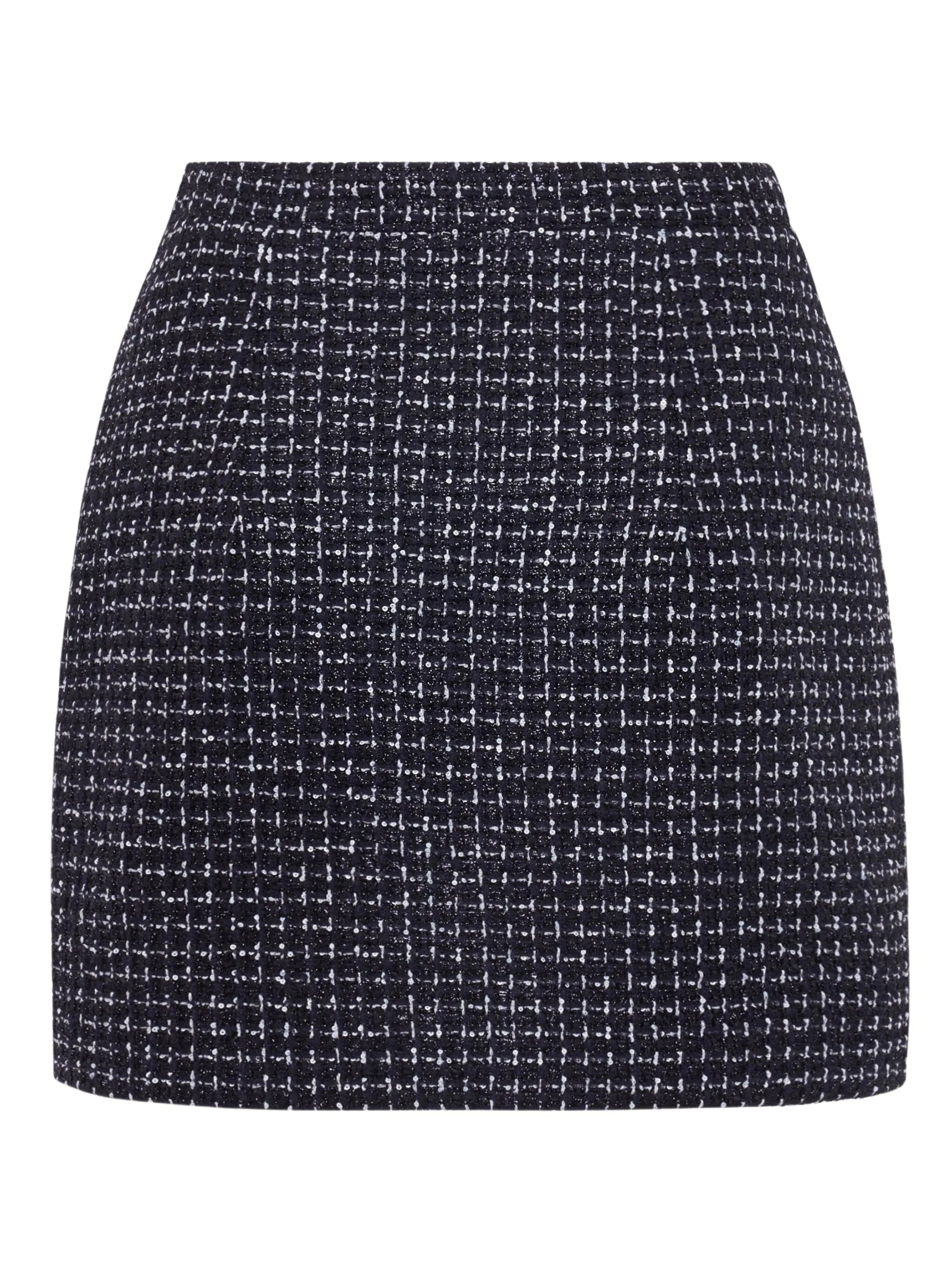 checked tweed mini skirt