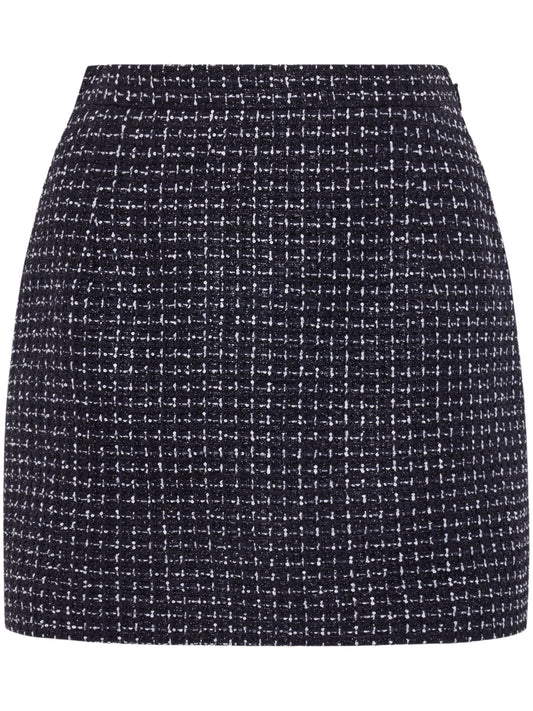 checked tweed mini skirt