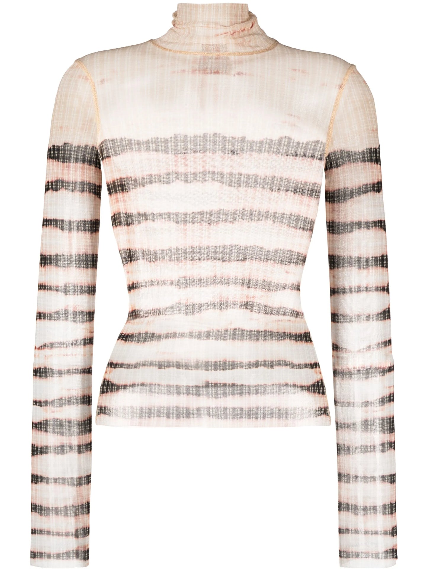 x KNWLS stripe-print high-neck top