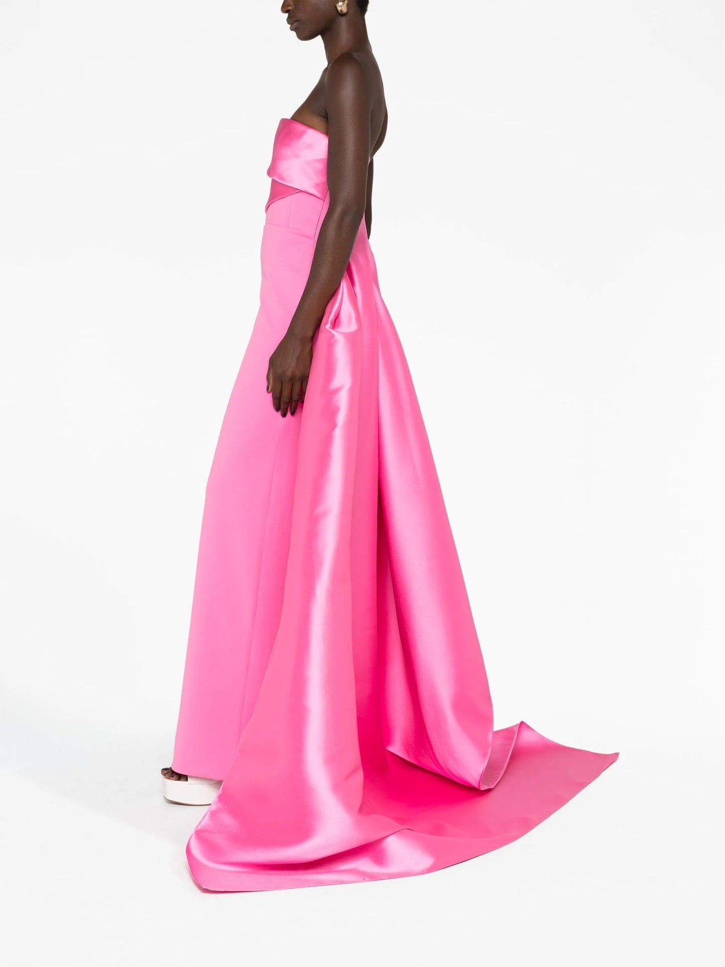 The Kinsley strapless draped gown