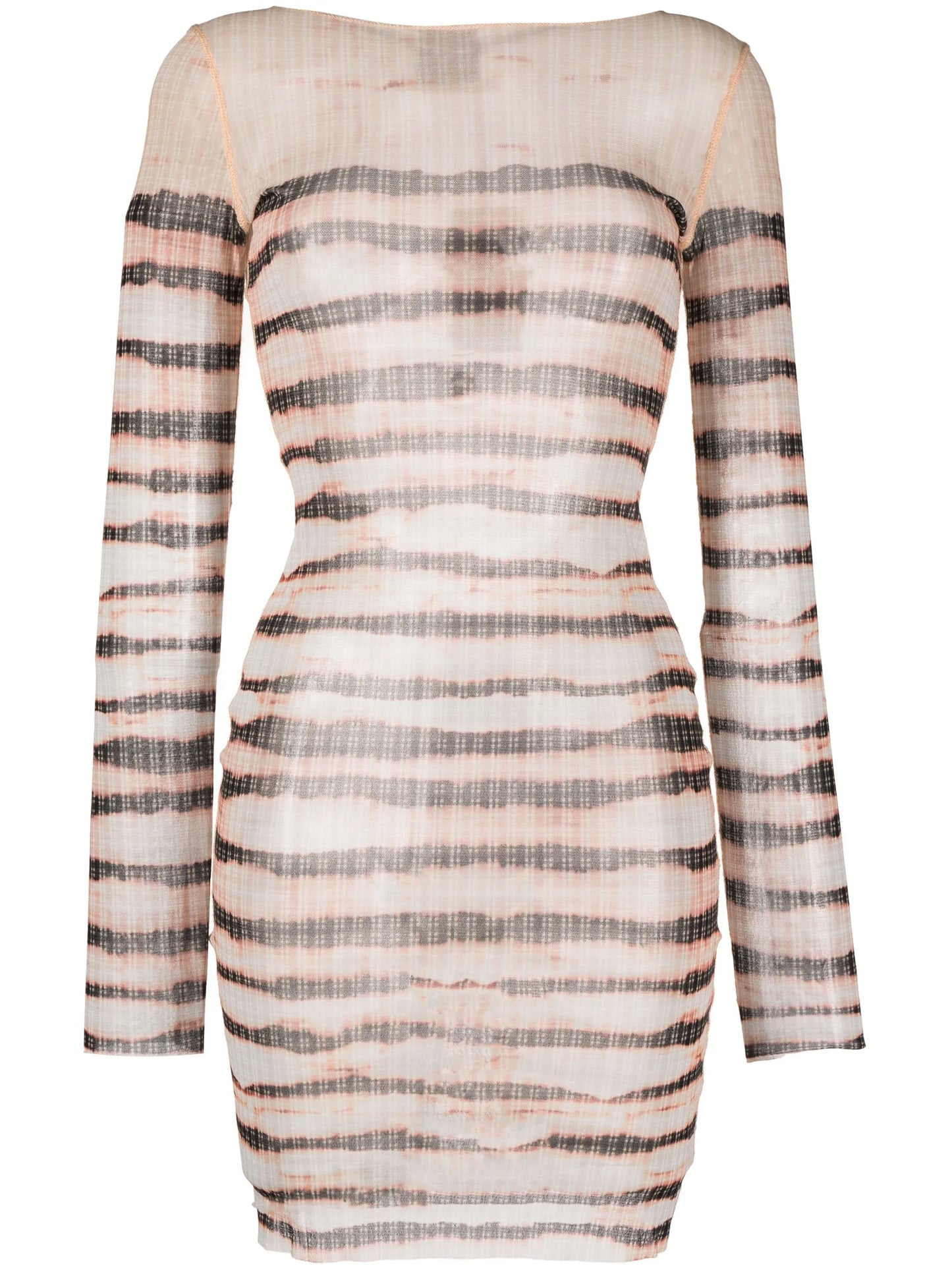 x KNWLS stripe-print crew-neck dress