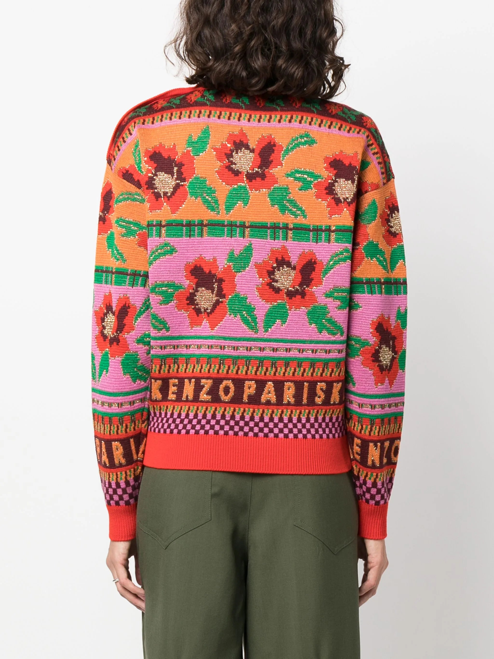 intarsia-knit wool-blend jumper