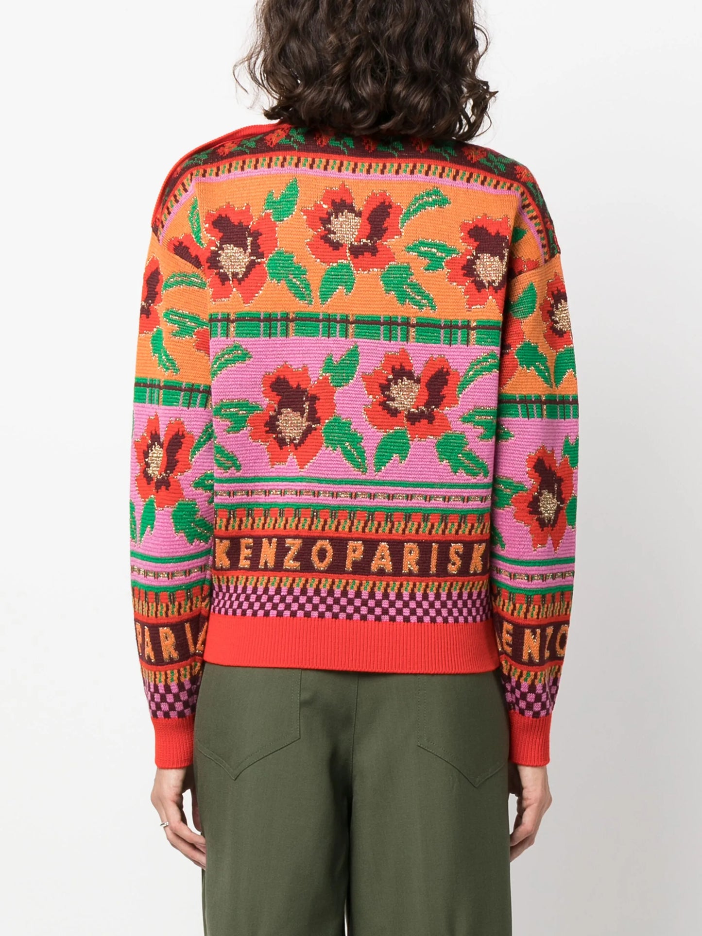 intarsia-knit wool-blend jumper