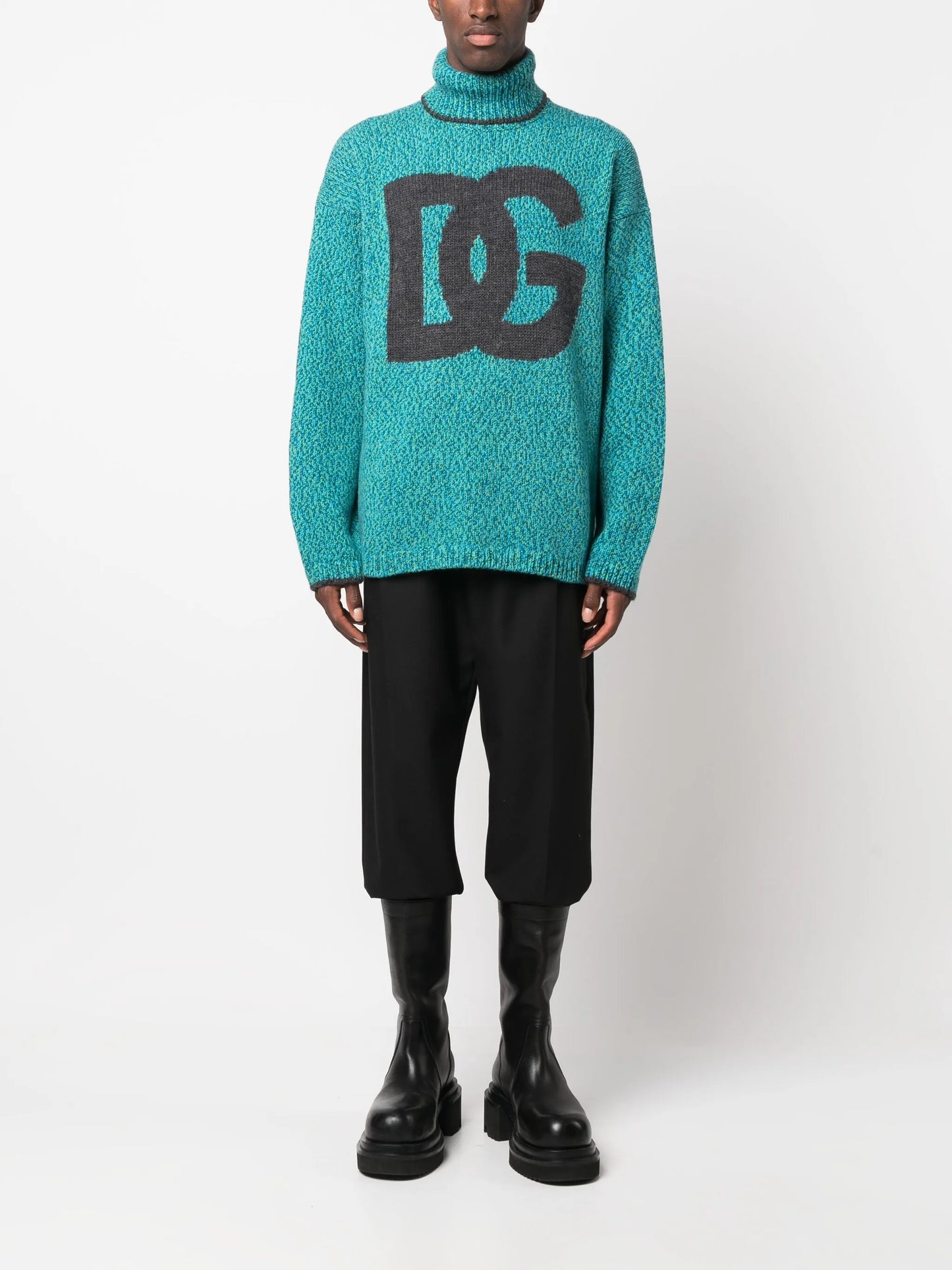 intarsia-knit logo jumper