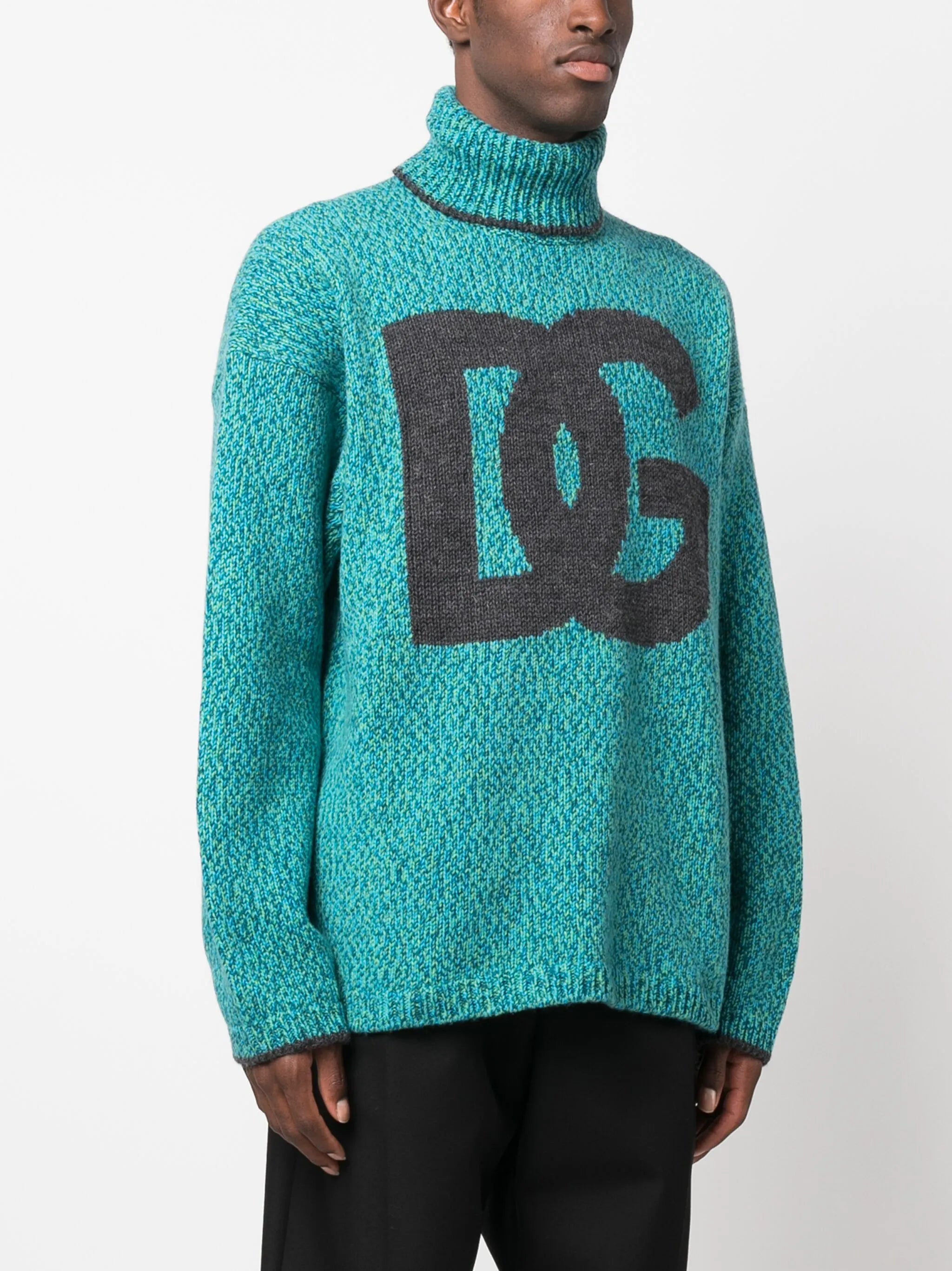 intarsia-knit logo jumper