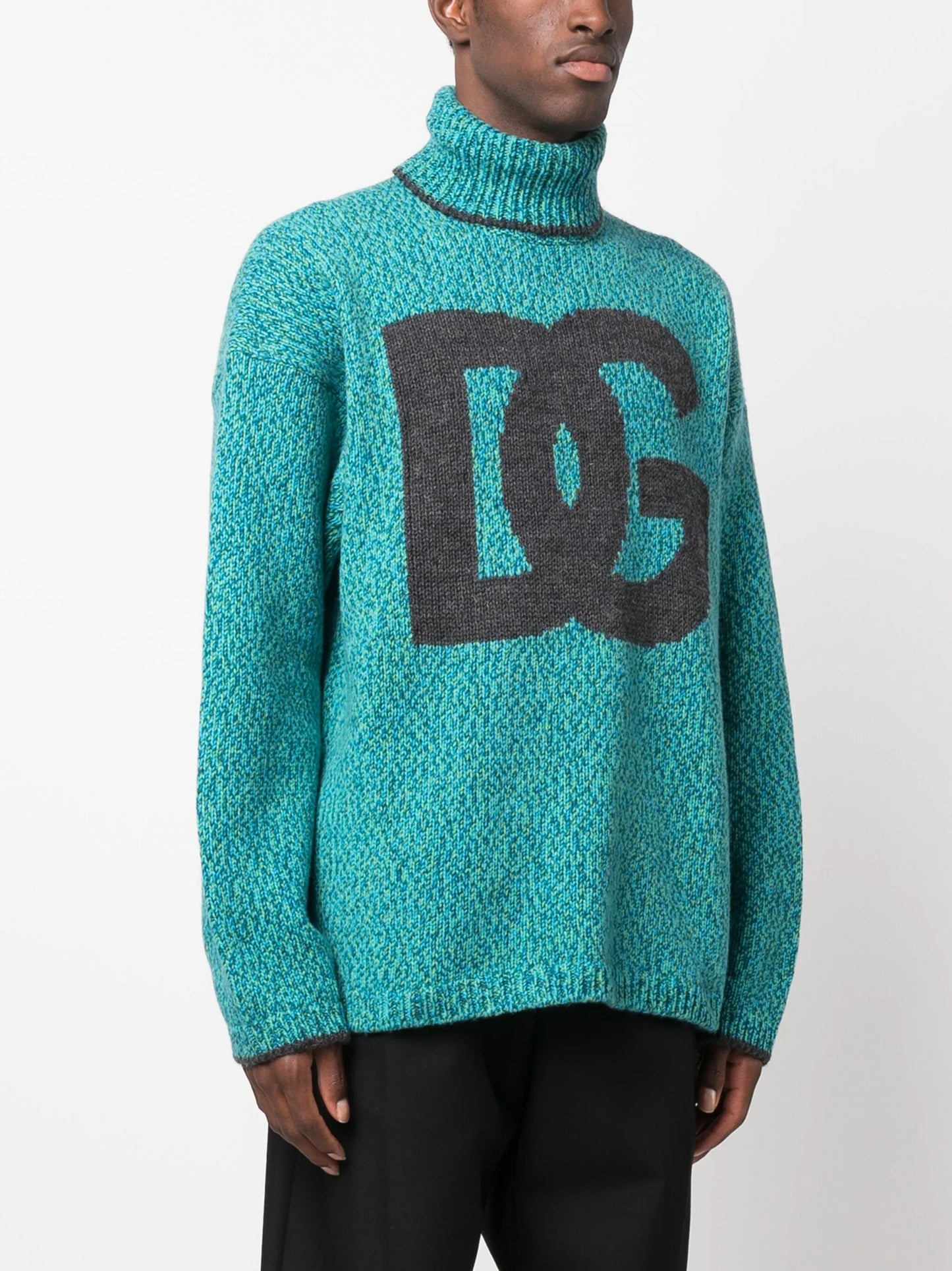 intarsia-knit logo jumper