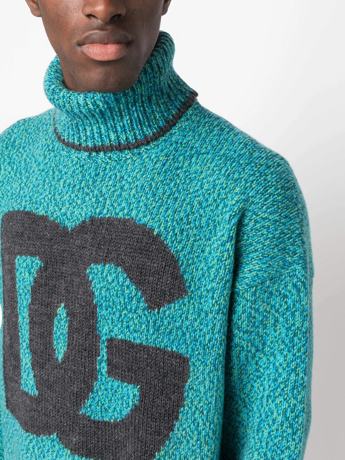 intarsia-knit logo jumper