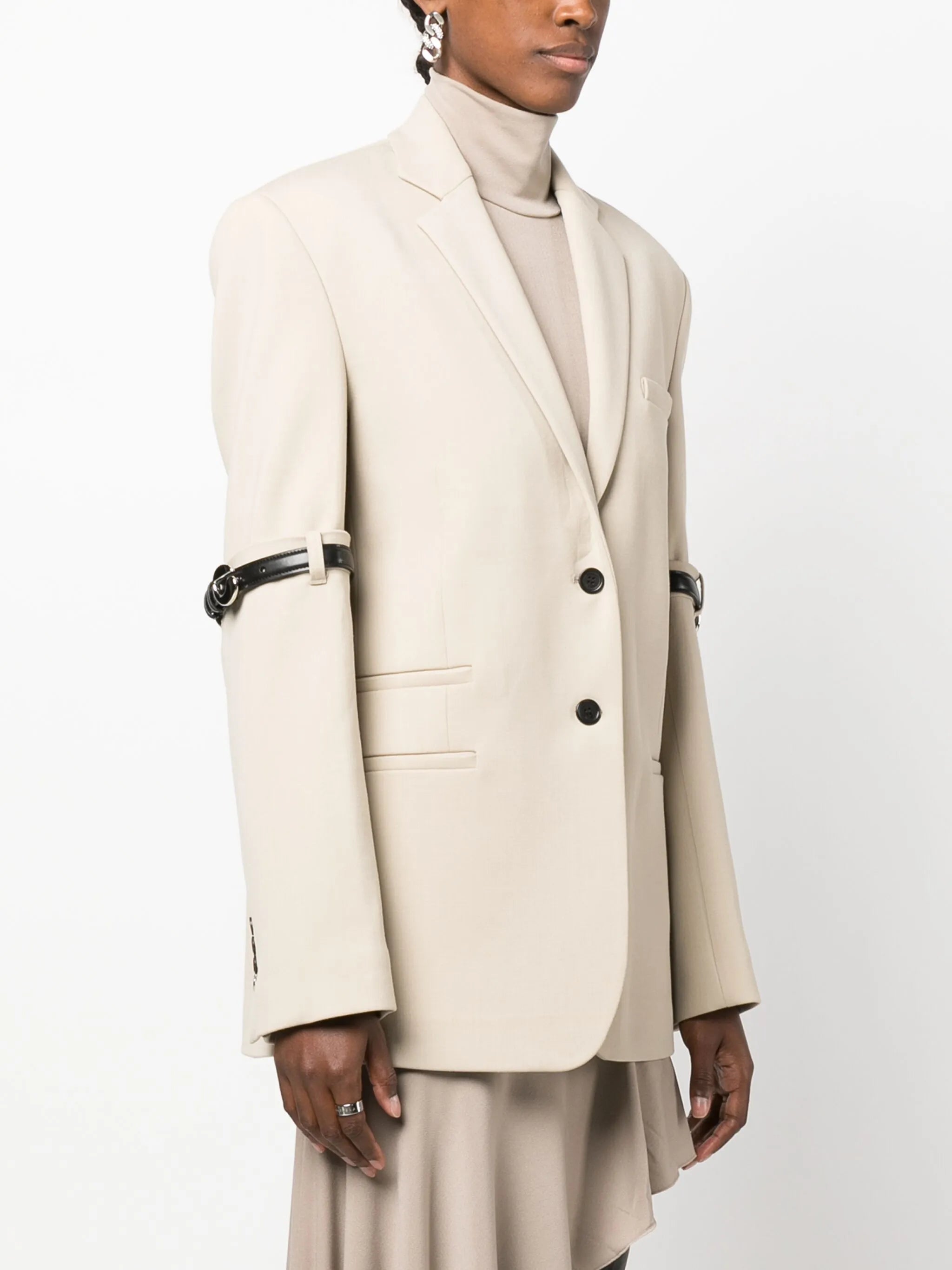 Hybrid single-breasted blazer