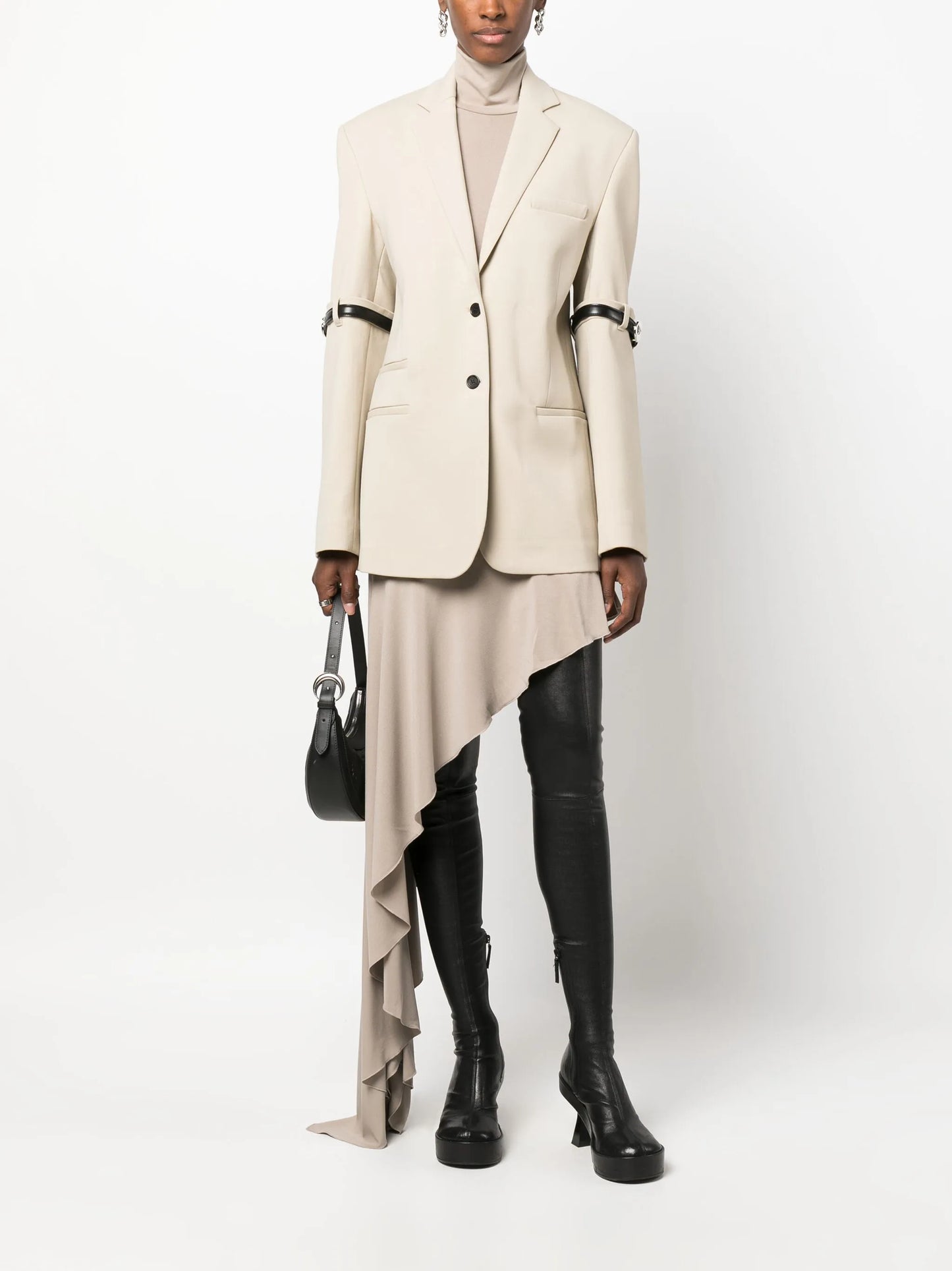 Hybrid single-breasted blazer