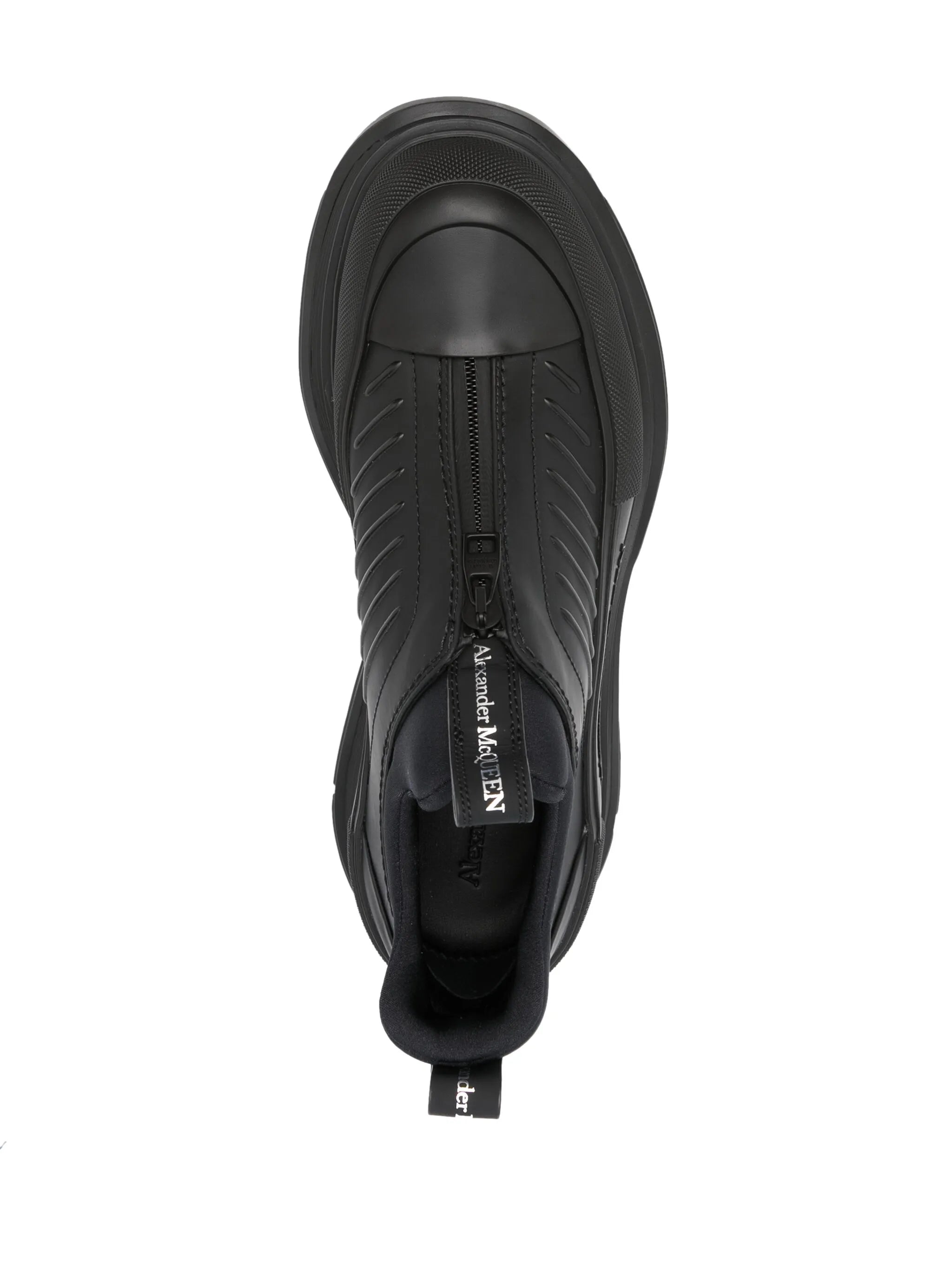zip-up leathers sneakers